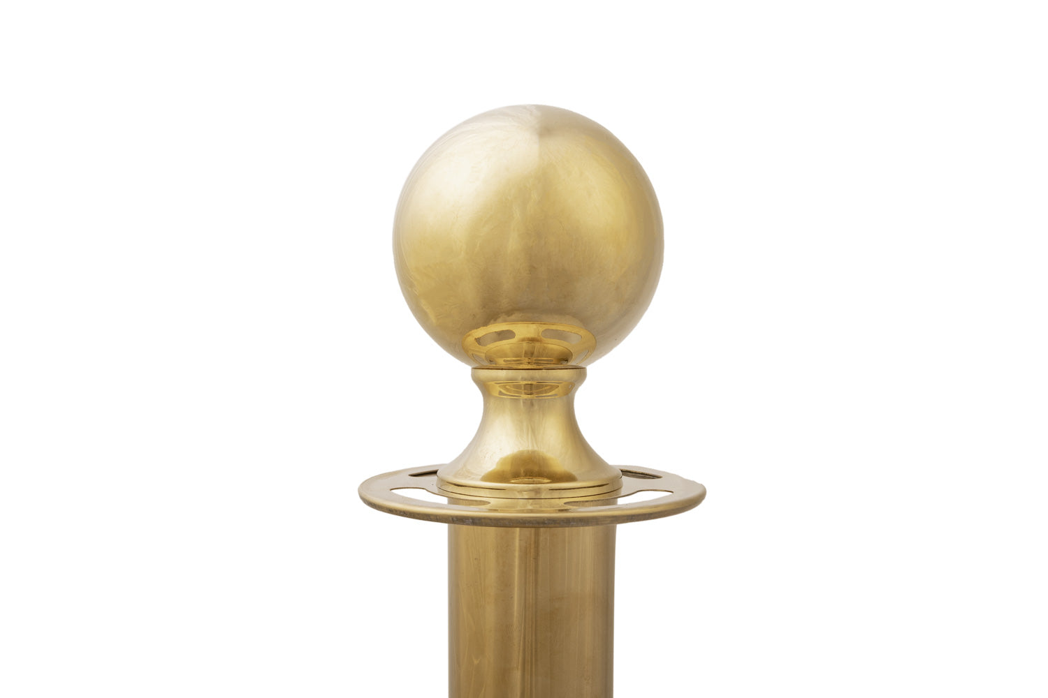 Absperrpfosten für Seil | Kugelkopf - Messing | Rote Teppiche