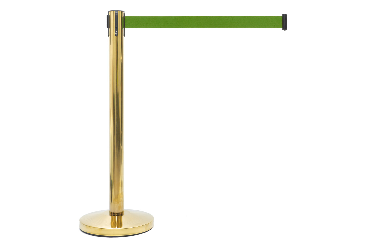 Absperrpfosten mit Gurtband | Messing - Apfelgrün | Rote Teppiche