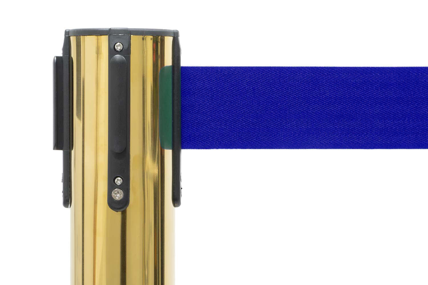 Absperrpfosten mit Gurtband | Messing - Dunkelblau | Rote Teppiche