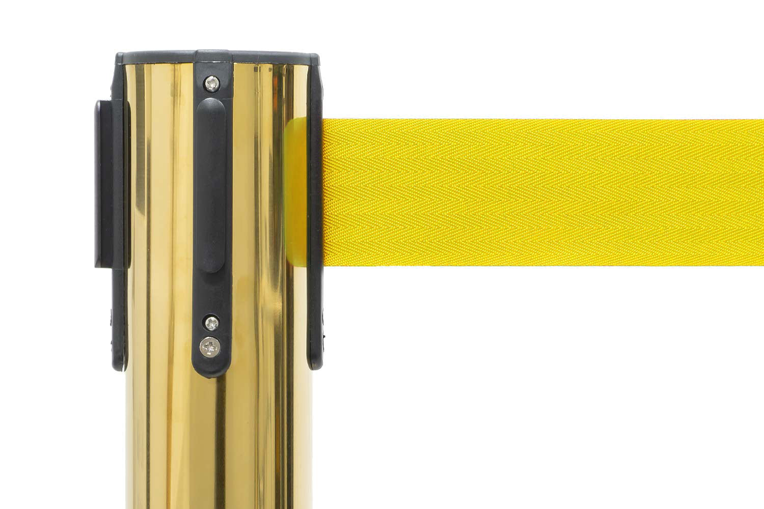 Absperrpfosten mit Gurtband | Messing - Gelb | Rote Teppiche