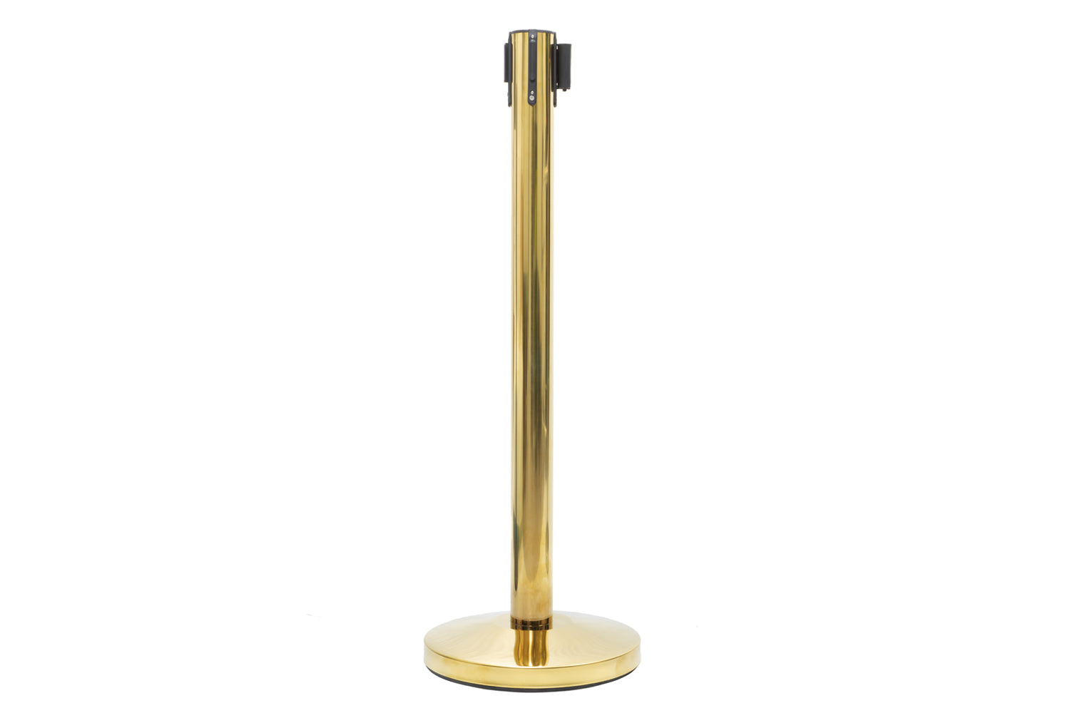 Absperrpfosten mit Gurtband | Messing - Hellblau | Rote Teppiche