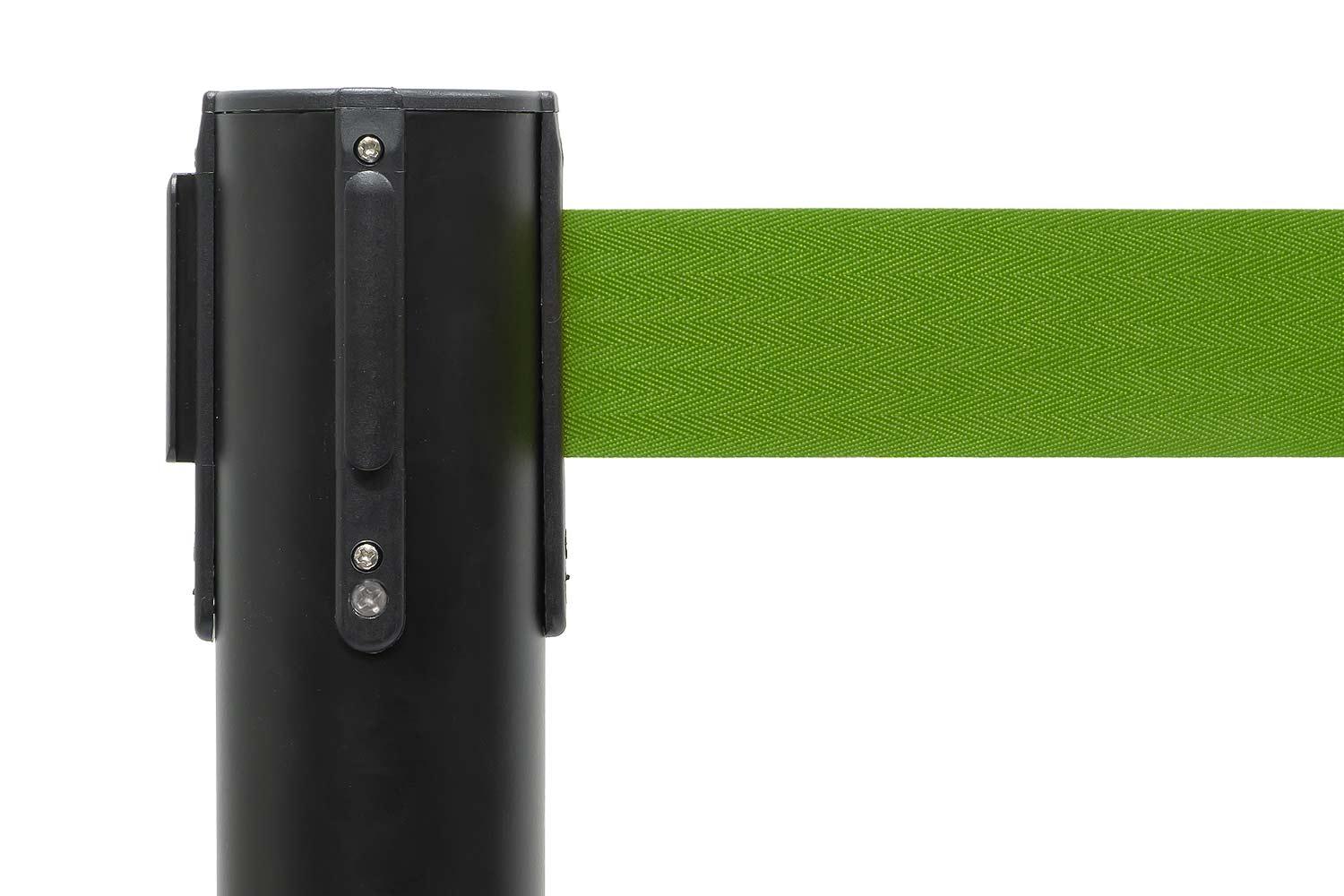 Absperrpfosten mit Gurtband | Schwarz - Apfelgrün | Rote Teppiche