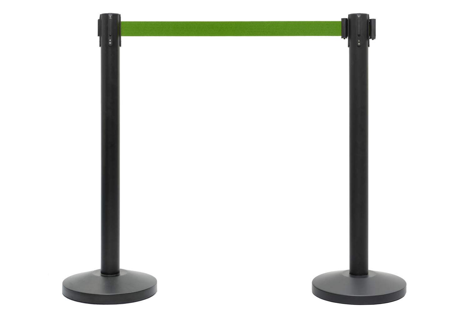 Absperrpfosten mit Gurtband | Schwarz - Apfelgrün | Rote Teppiche