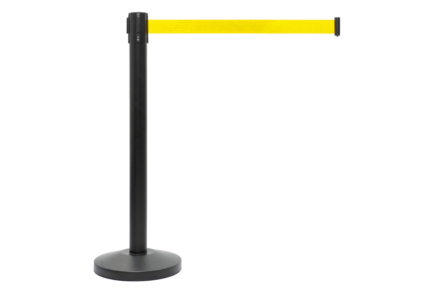 Absperrpfosten mit Gurtband | Schwarz - Gelb | Rote Teppiche
