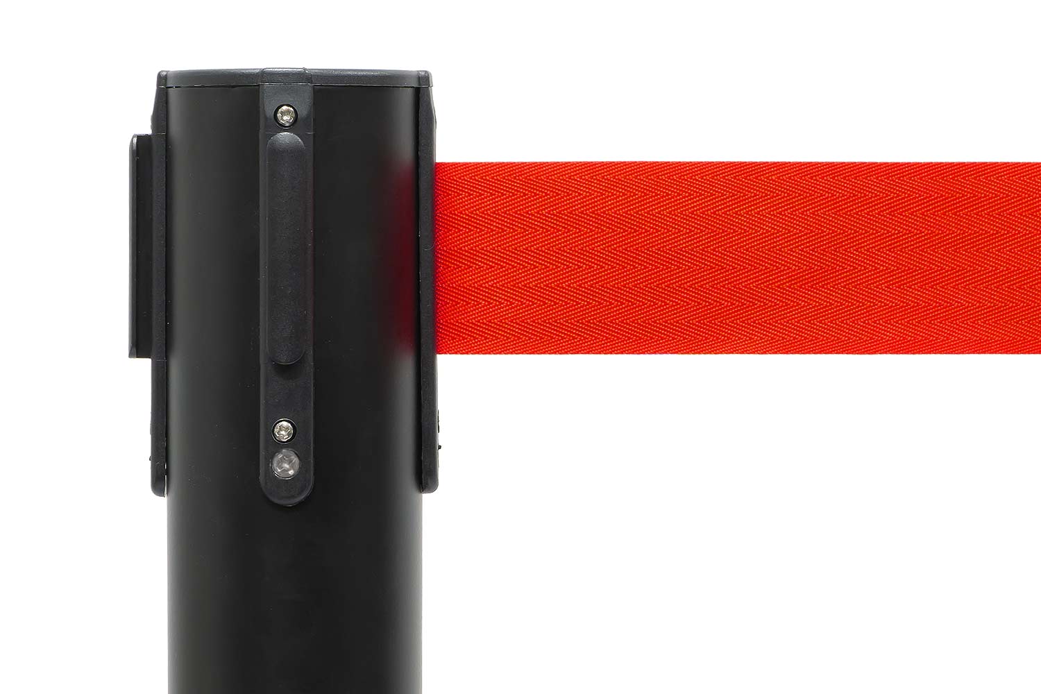 Absperrpfosten mit Gurtband | Schwarz - Rot | Rote Teppiche