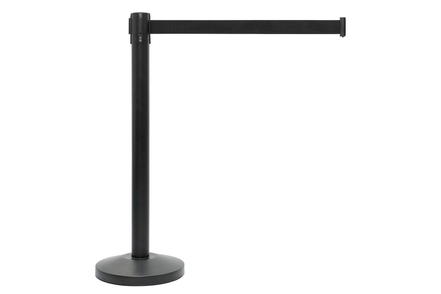 Absperrpfosten mit Gurtband | Schwarz - Schwarz | Rote Teppiche