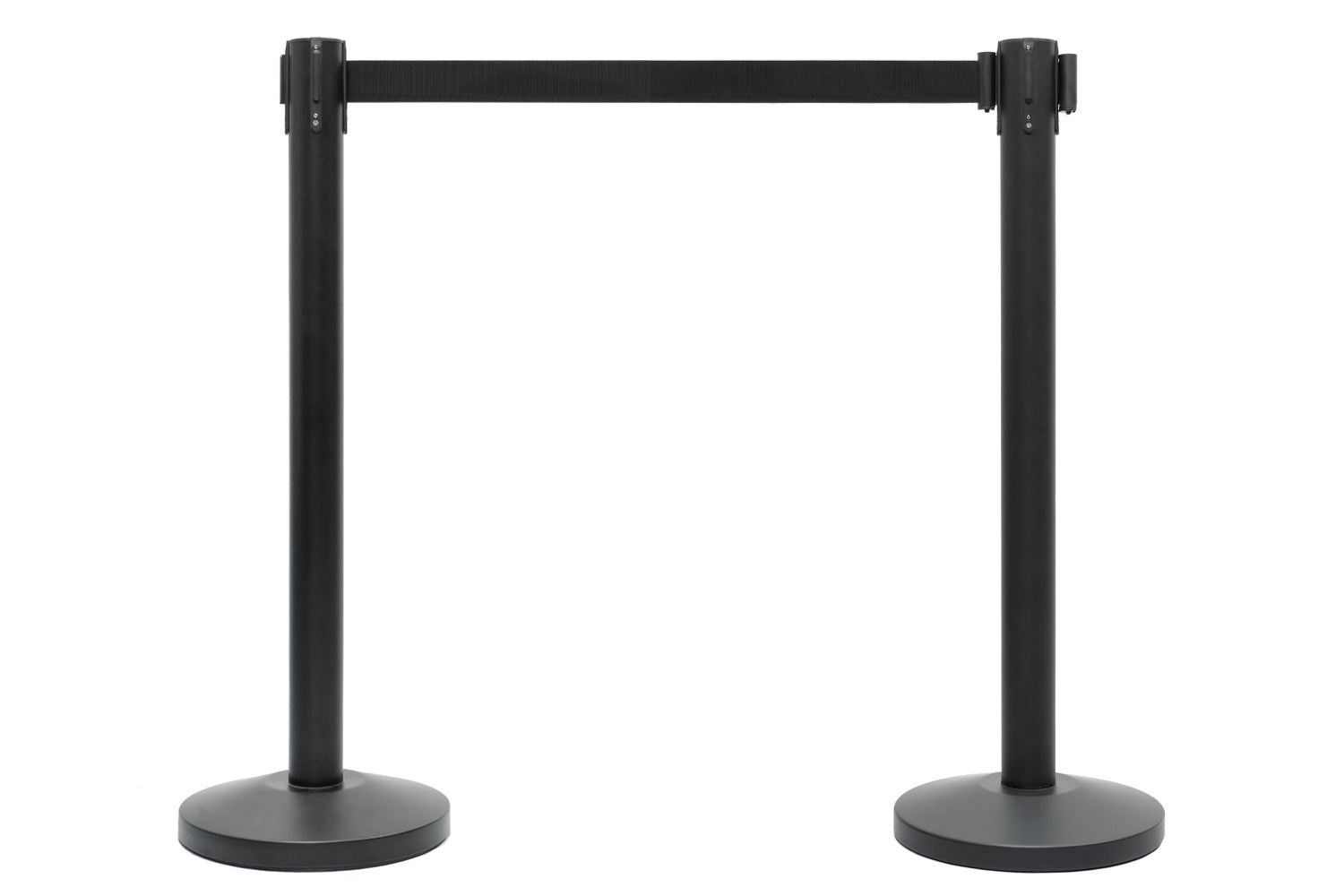 Absperrpfosten mit Gurtband | Schwarz - Schwarz | Rote Teppiche