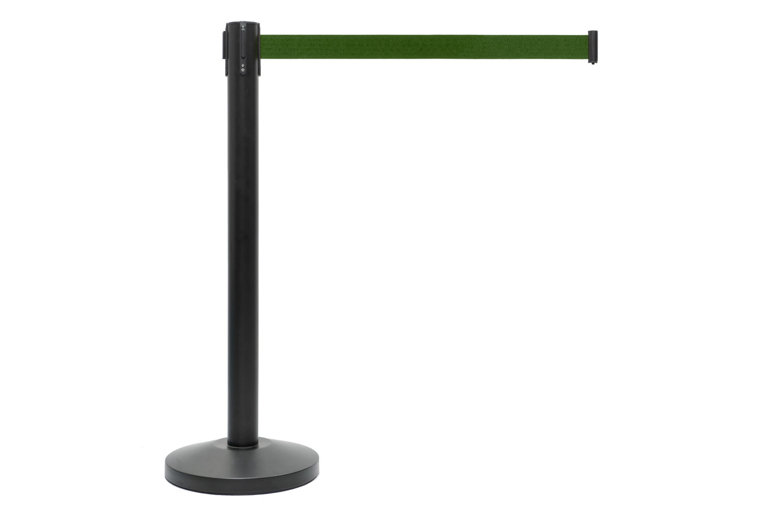 Absperrpfosten mit Gurtband | Schwarz - Tannengrün | Rote Teppiche