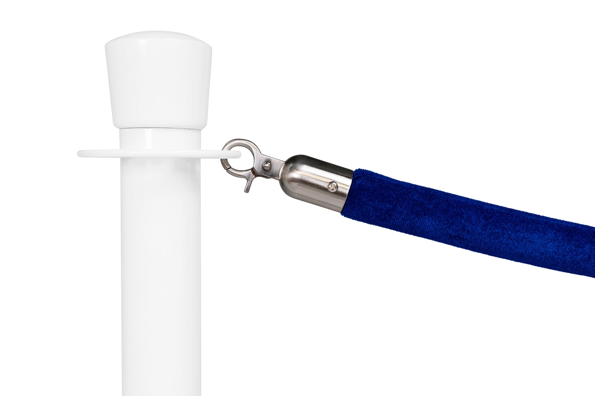 Absperrseil Velours | Blau - Gebürstet Chrom | Rote Teppiche