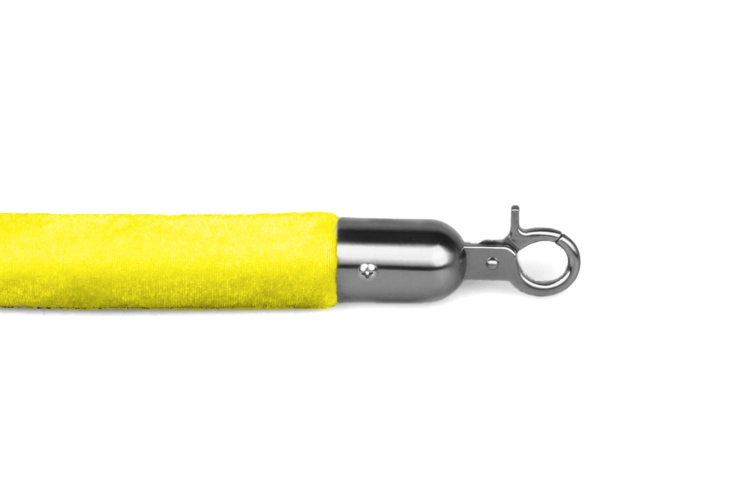 Absperrseil Velours | Gelb - Gebürstet Chrom | Rote Teppiche