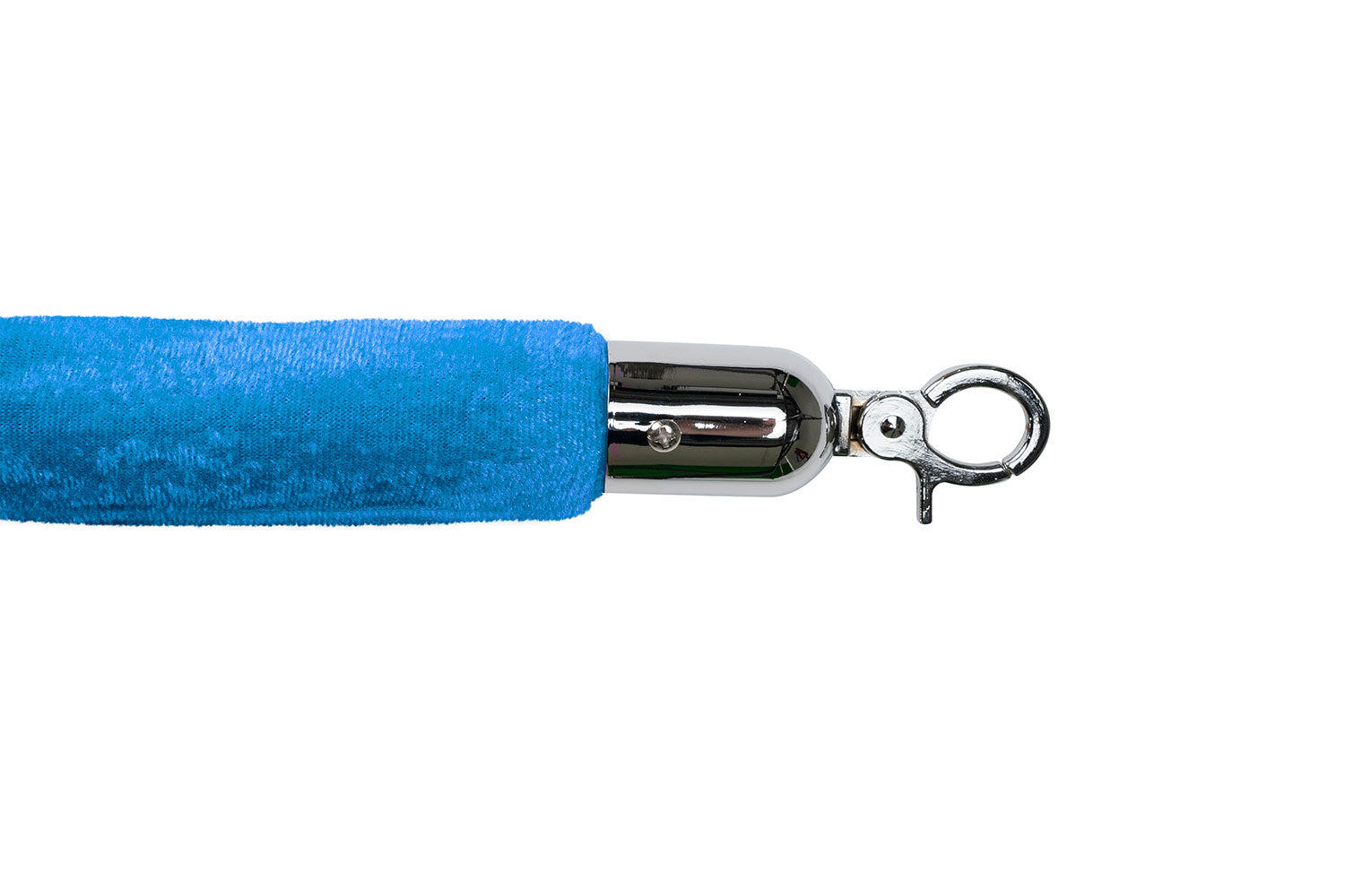 Absperrseil Velours | Hellblau - Chrom | Rote Teppiche