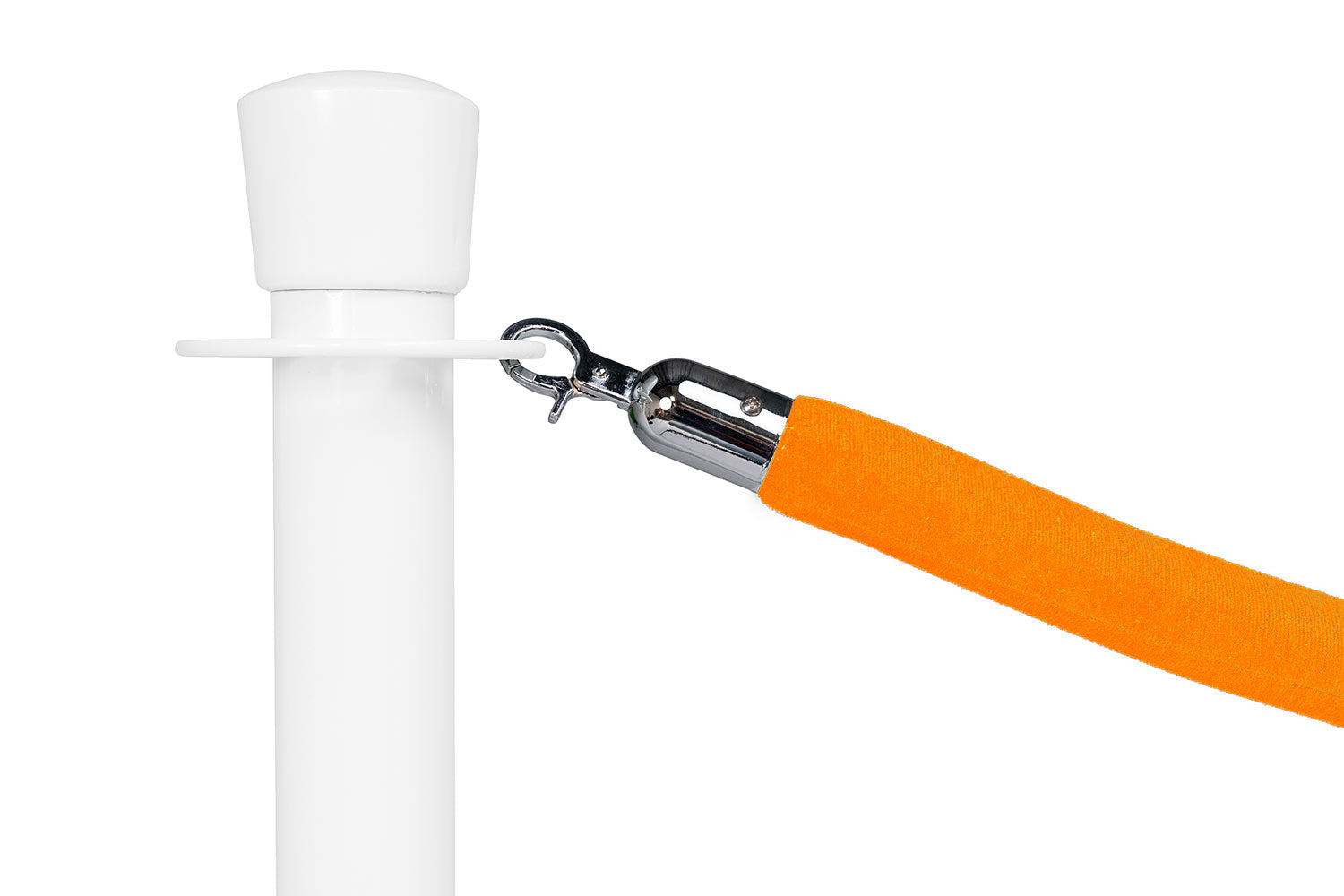 Absperrseil Velours | Orange - Chrom | Rote Teppiche