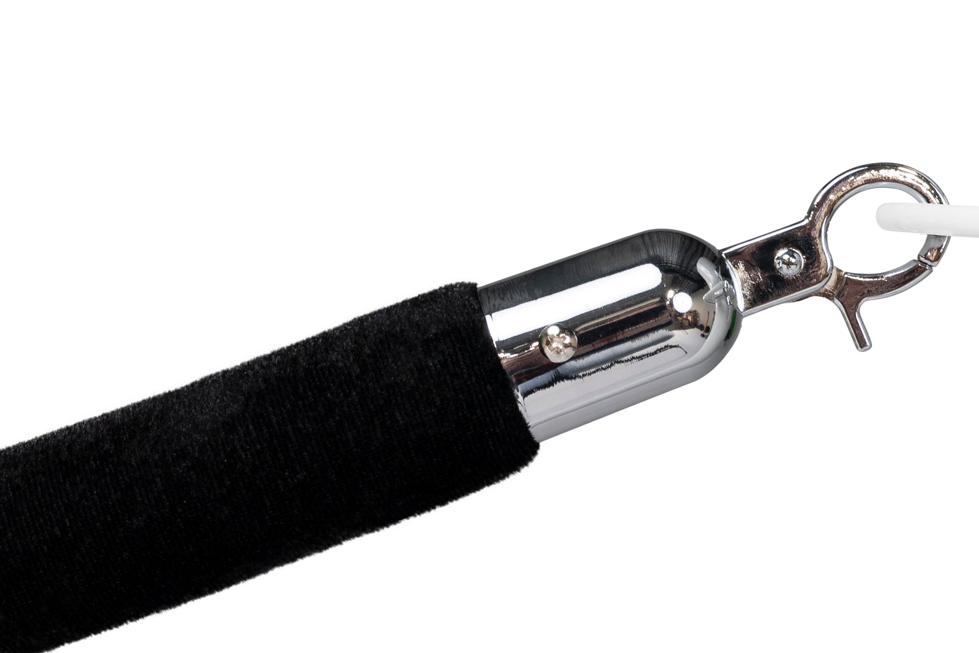 Absperrseil Velours | Schwarz - Chrom | Rote Teppiche