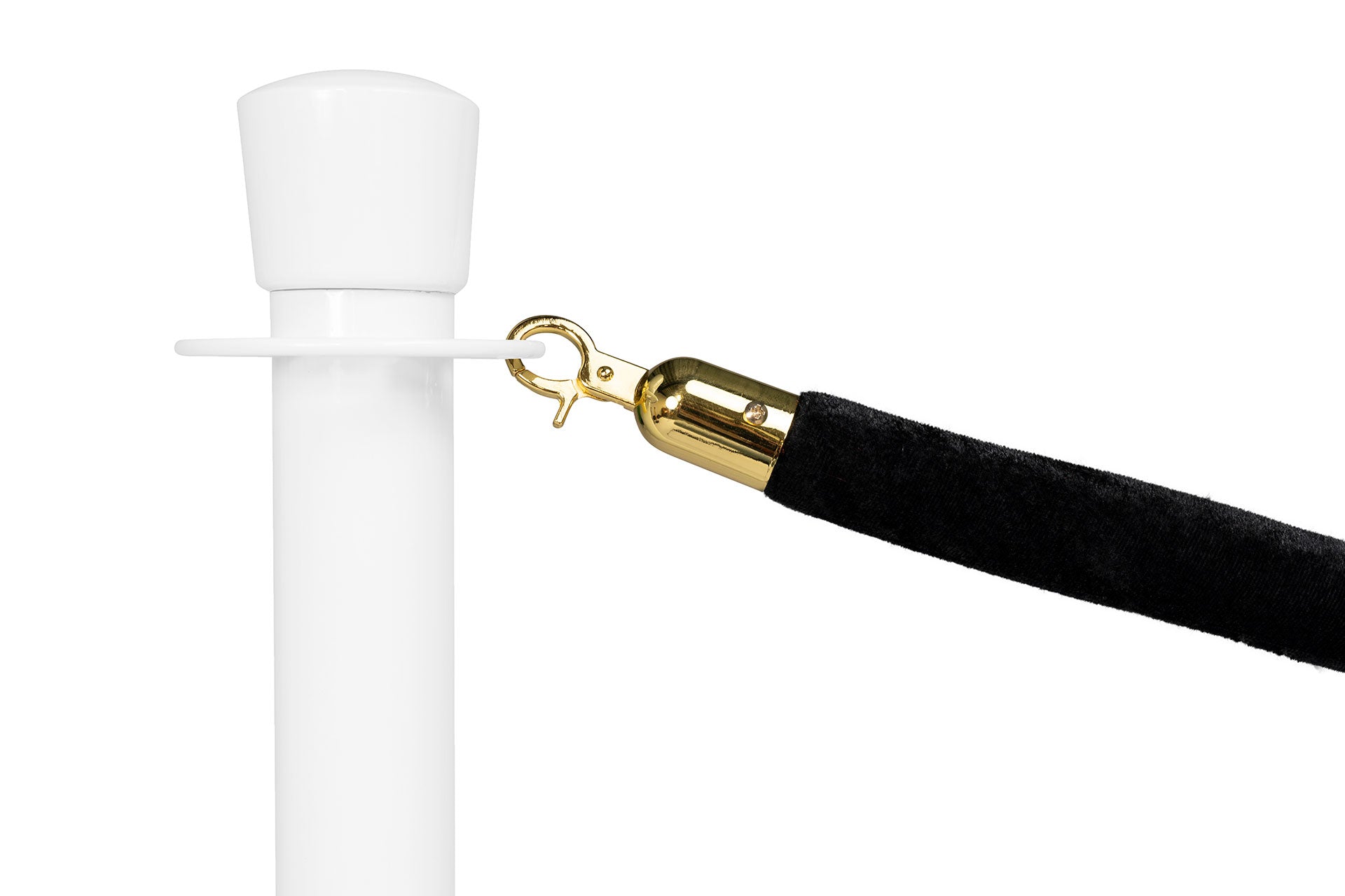 Absperrseil Velours | Schwarz - Messing | Rote Teppiche