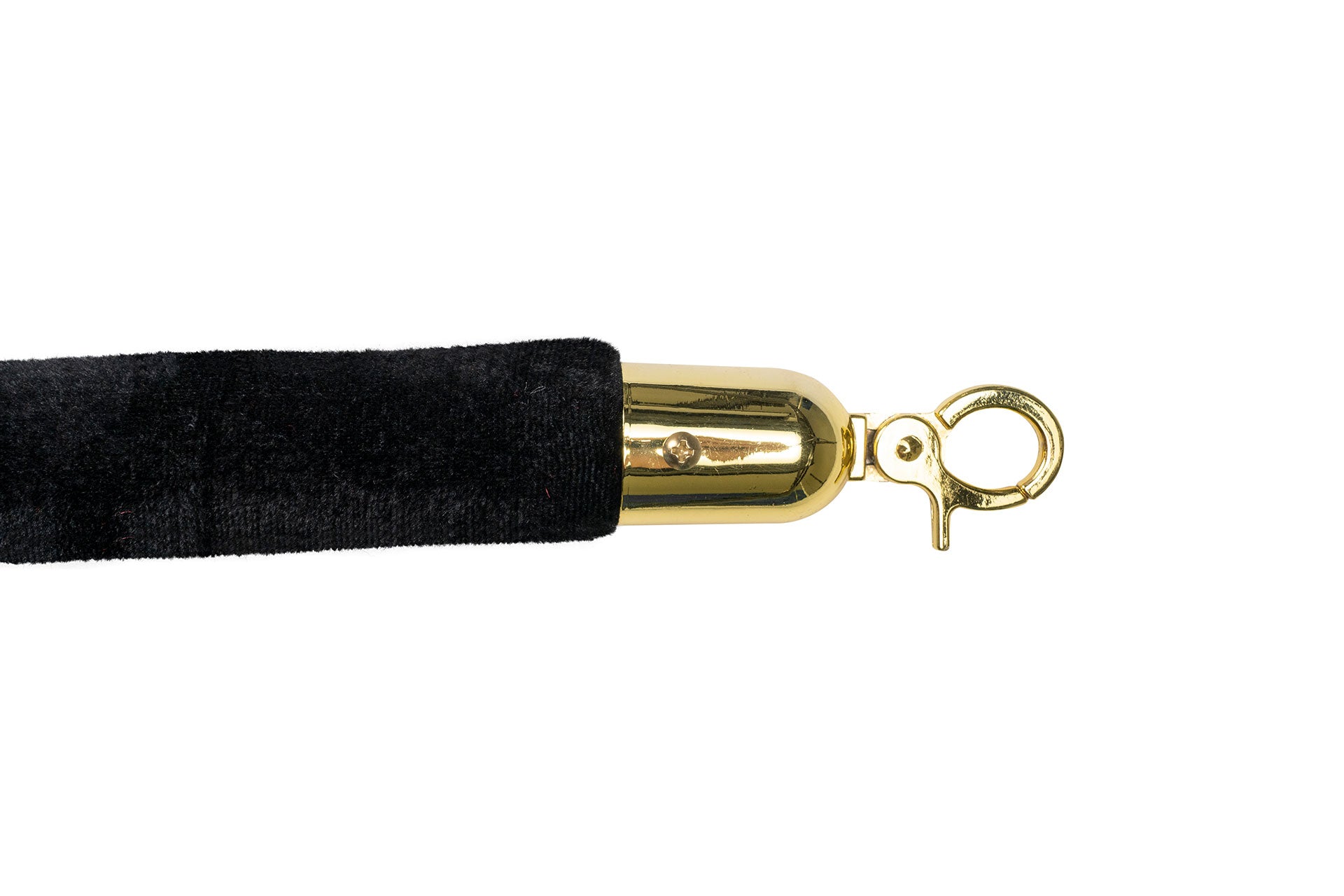 Absperrseil Velours | Schwarz - Messing | Rote Teppiche