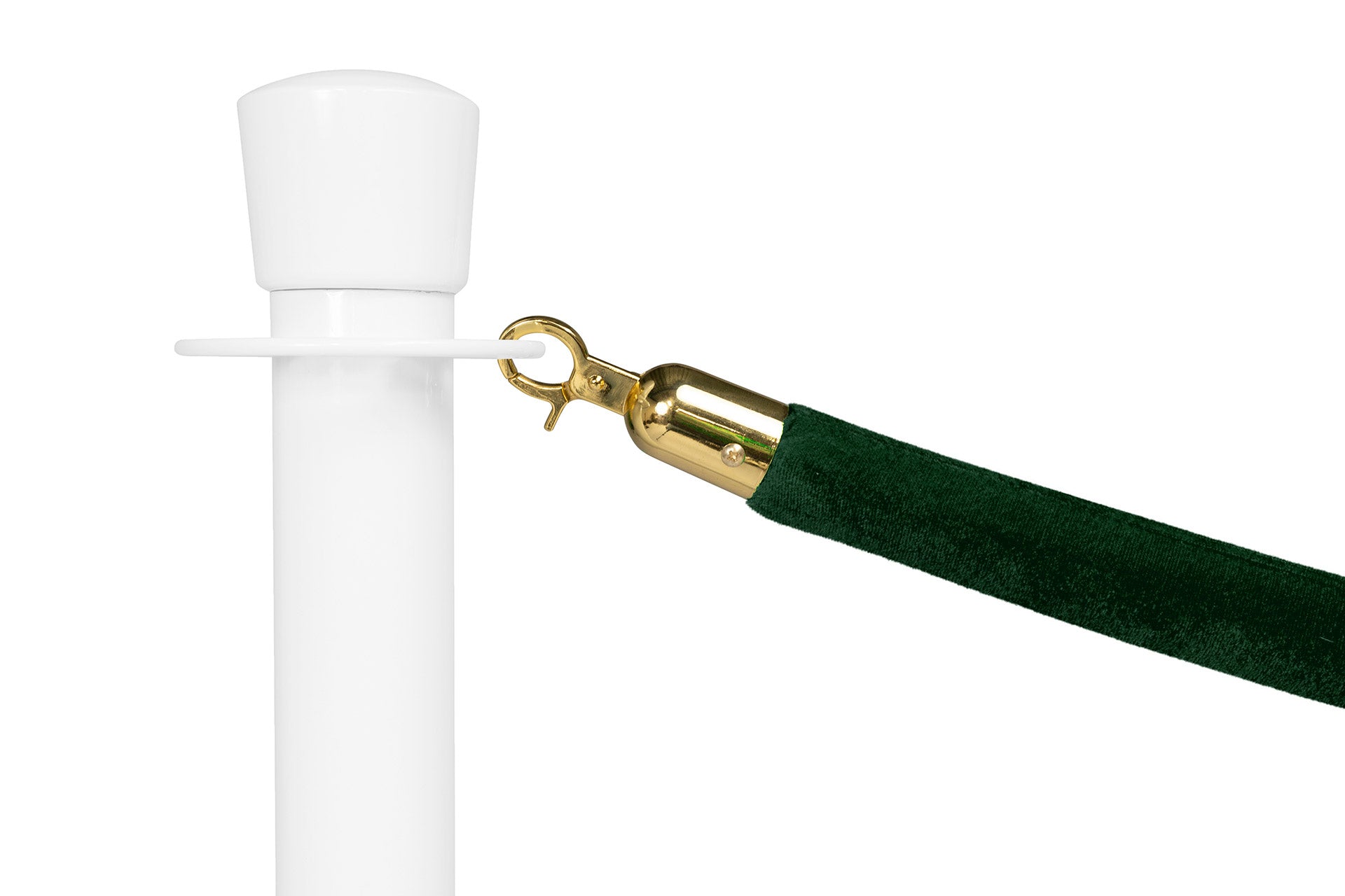 Absperrseil Velours | Tannengrün - Messing | Rote Teppiche