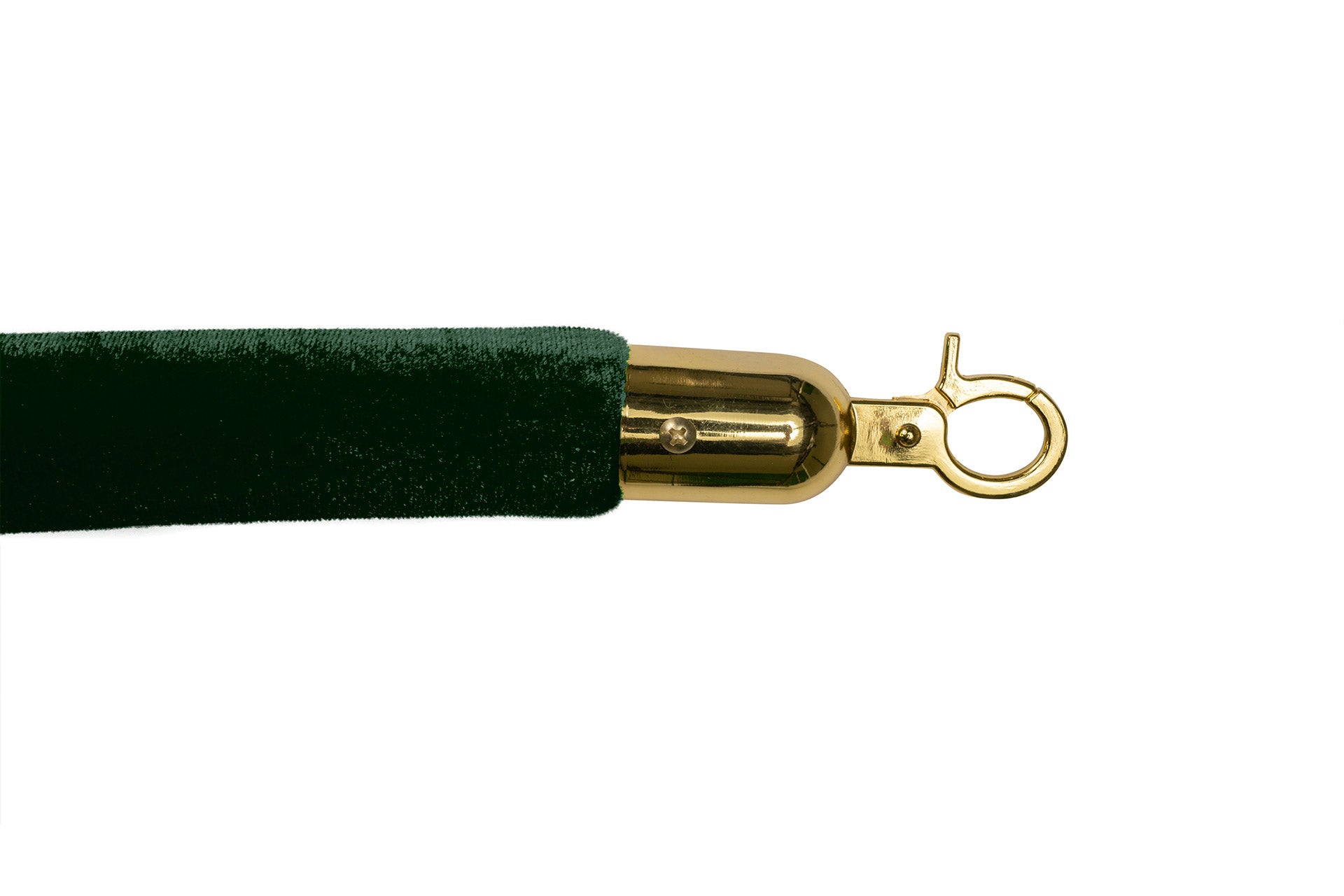 Absperrseil Velours | Tannengrün - Messing | Rote Teppiche