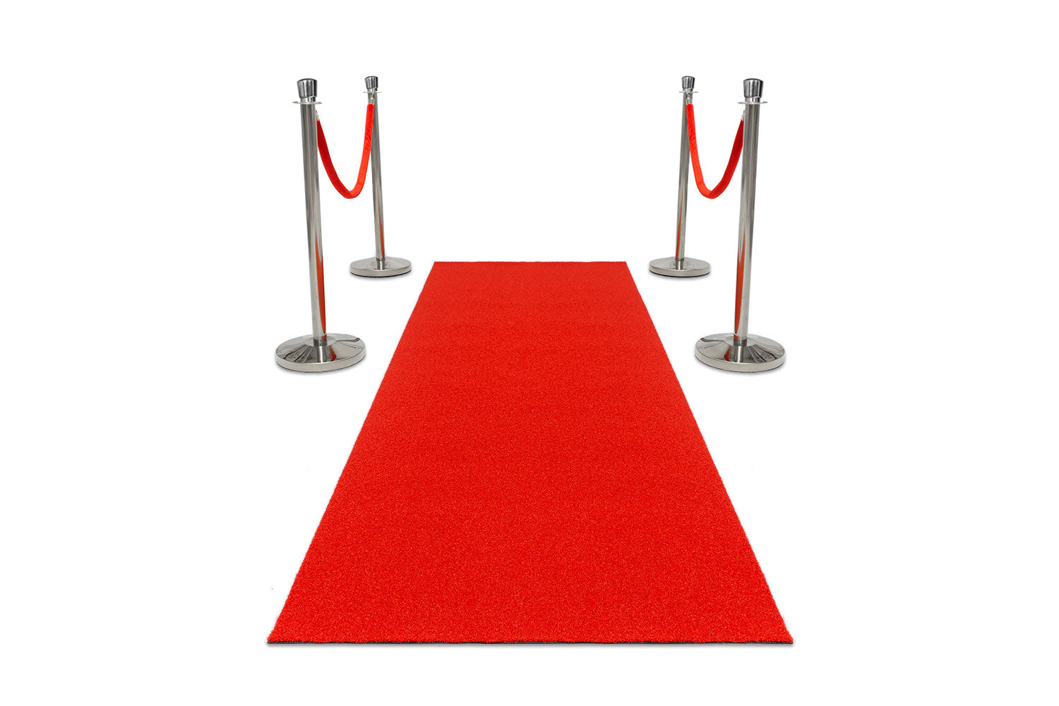 Eingangspaket Permanent | Läufer Rot - Ovaler Kopf - Chrom | Rote Teppiche