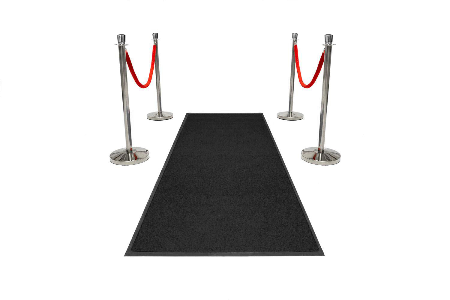 Eingangspaket Welcome | Solid Schwarz - Ovaler Kopf - Chrom | Rote Teppiche