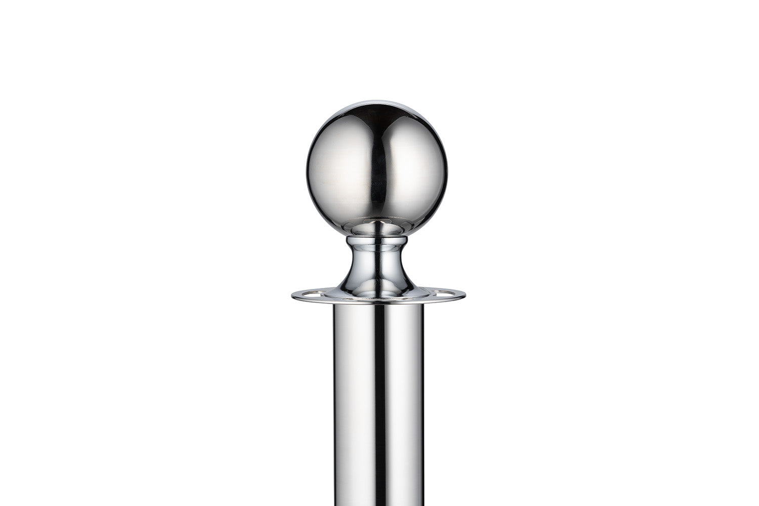 ForFlows Gala Absperrpfosten | Ovaler Kopf - Chrom