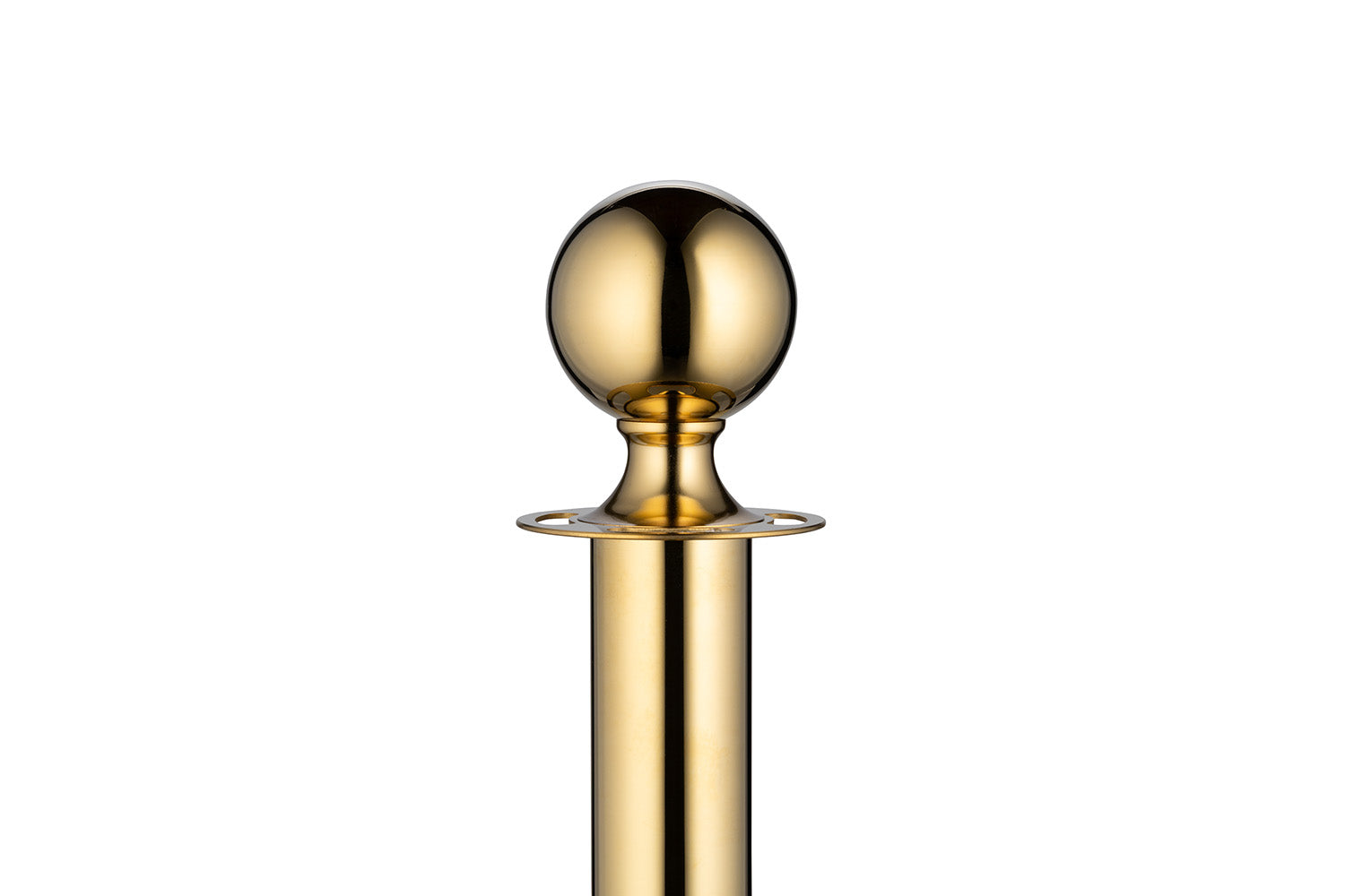 ForFlows Gala Absperrpfosten | Kugelkopf - Messing | Rote Teppiche