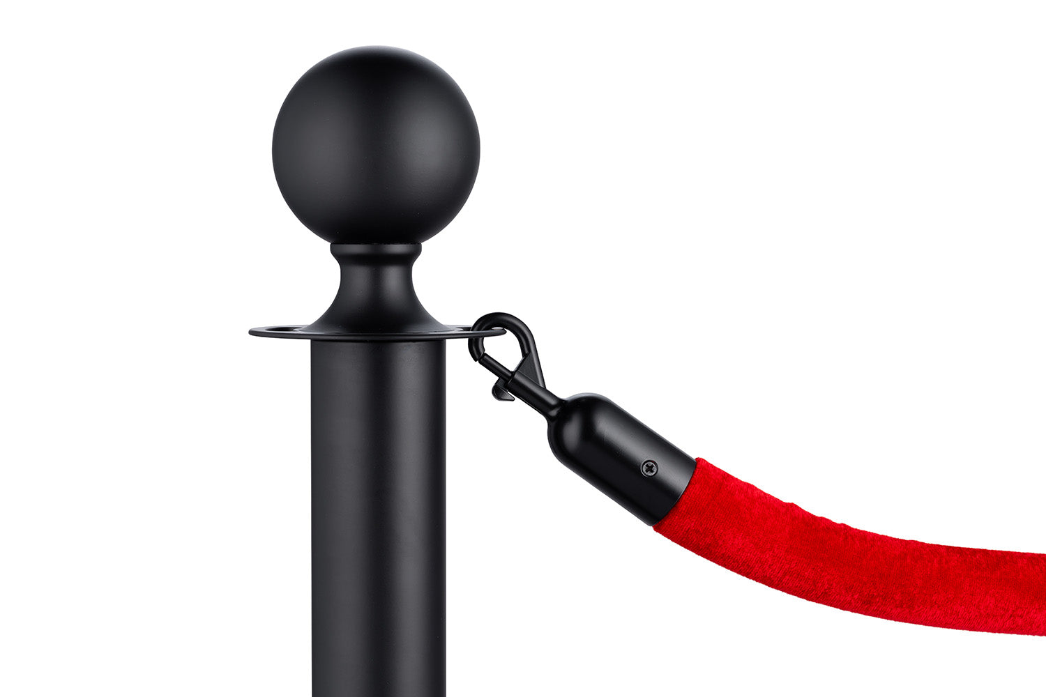 ForFlows Gala Absperrpfosten | Ovaler Kopf - Schwarz