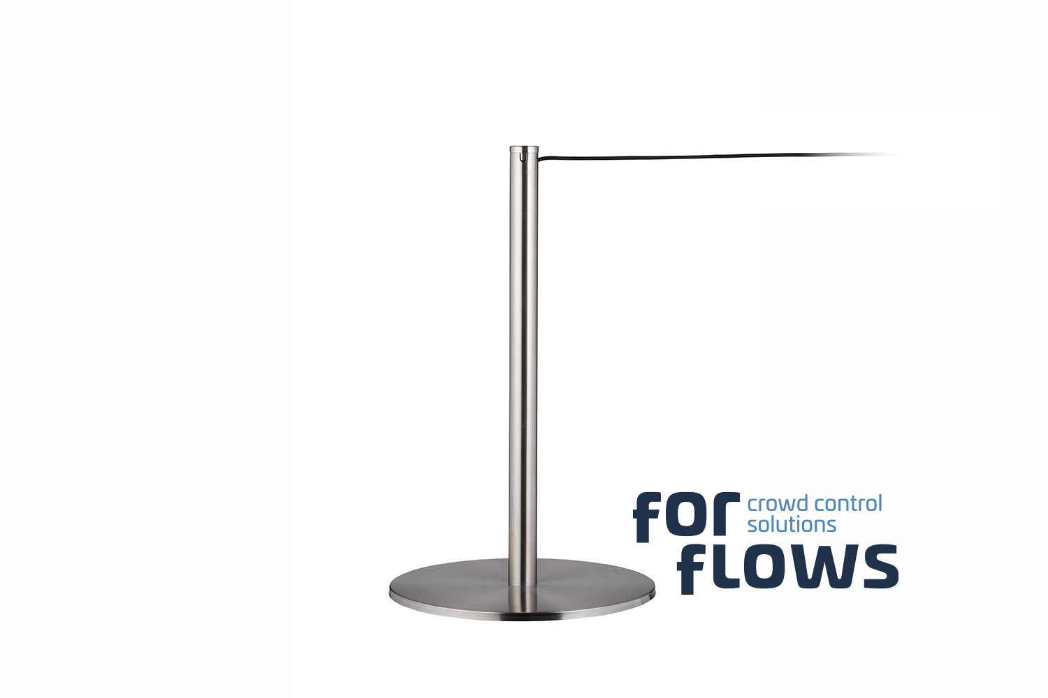 ForFlows Gallery Absperrpfosten | Gebürstetes Chrom - 60 cm Hoch