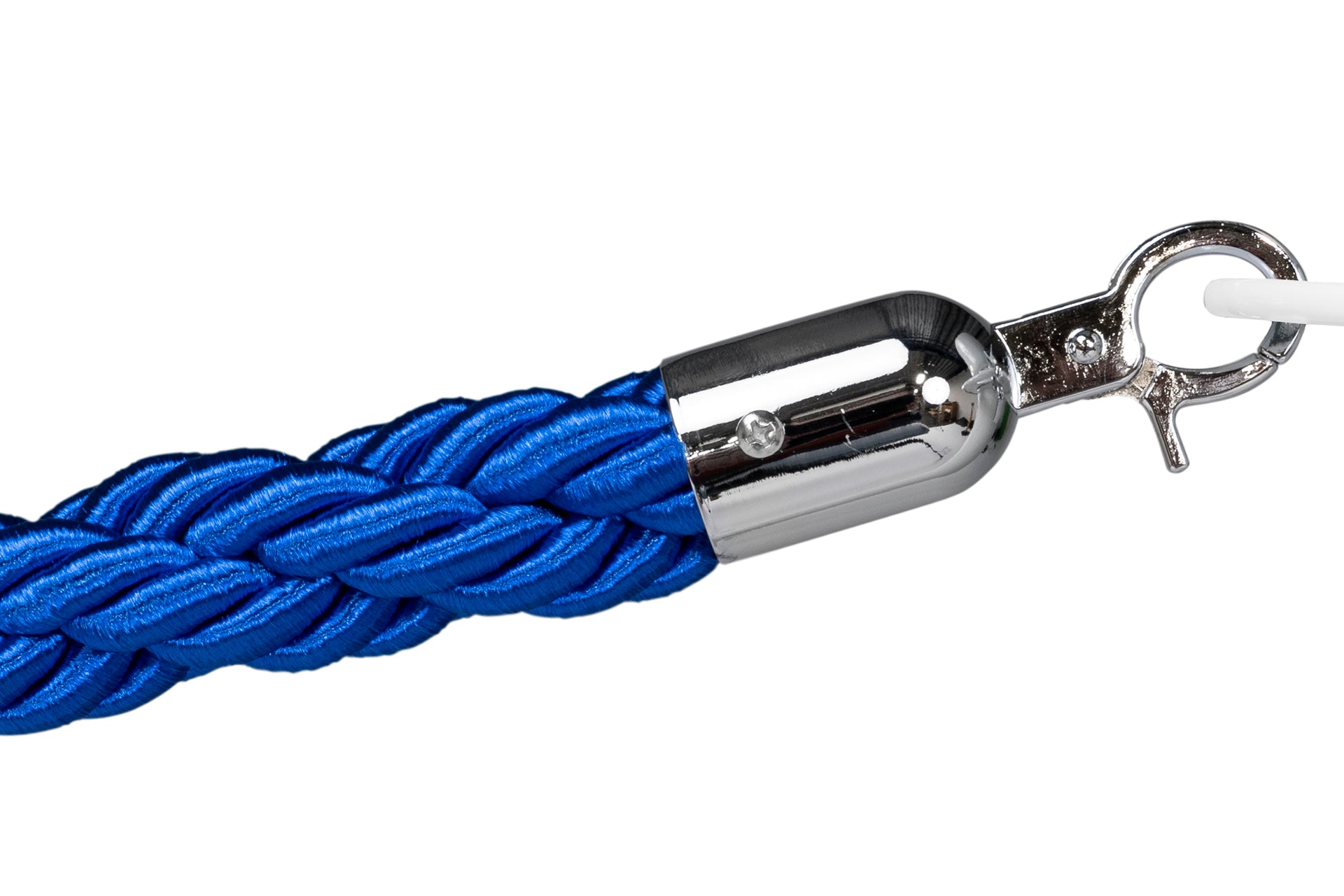 Gedrehtes Absperrseil | Blau - Chrom | Rote Teppiche