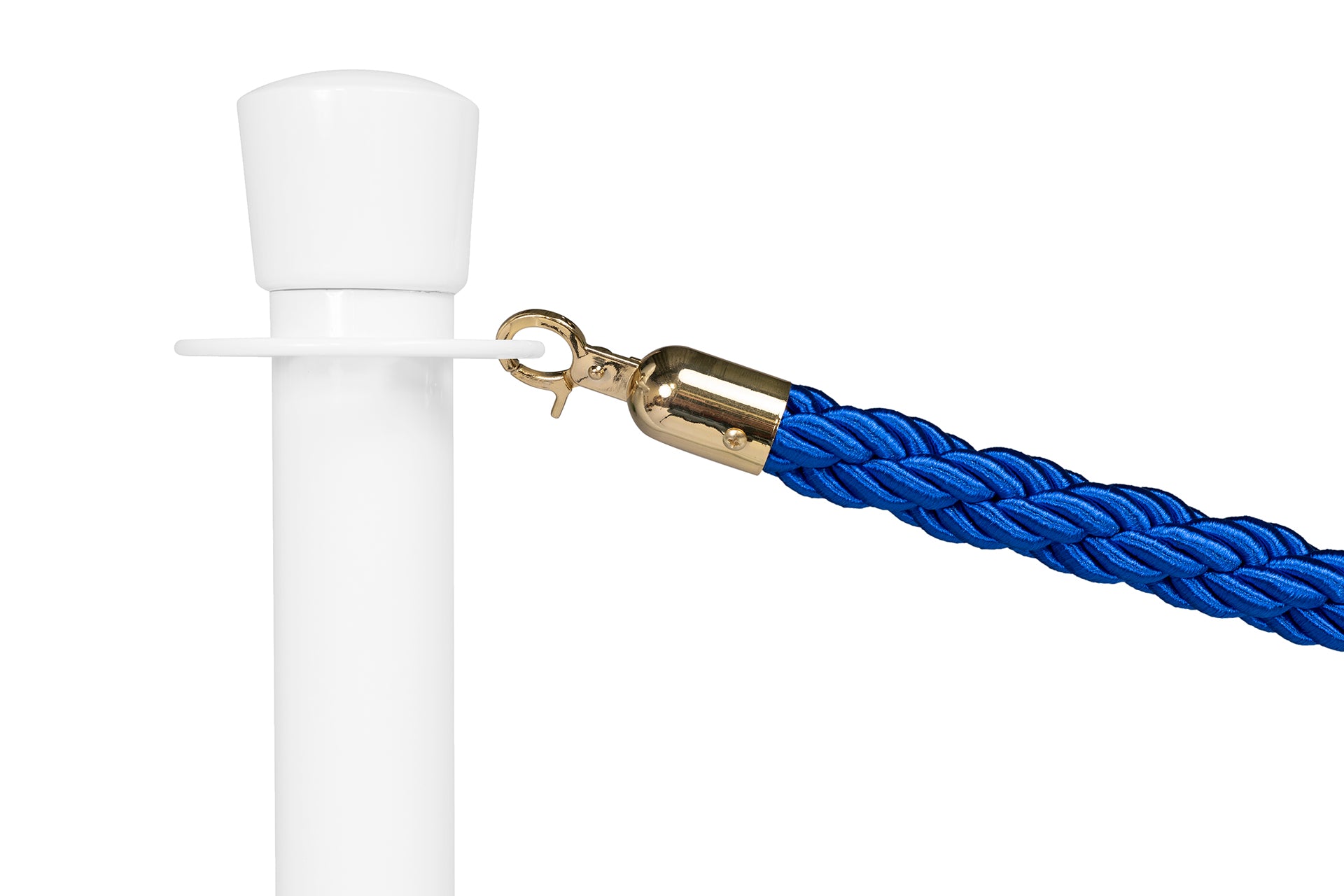 Gedrehtes Absperrseil | Blau - Messing | Rote Teppiche