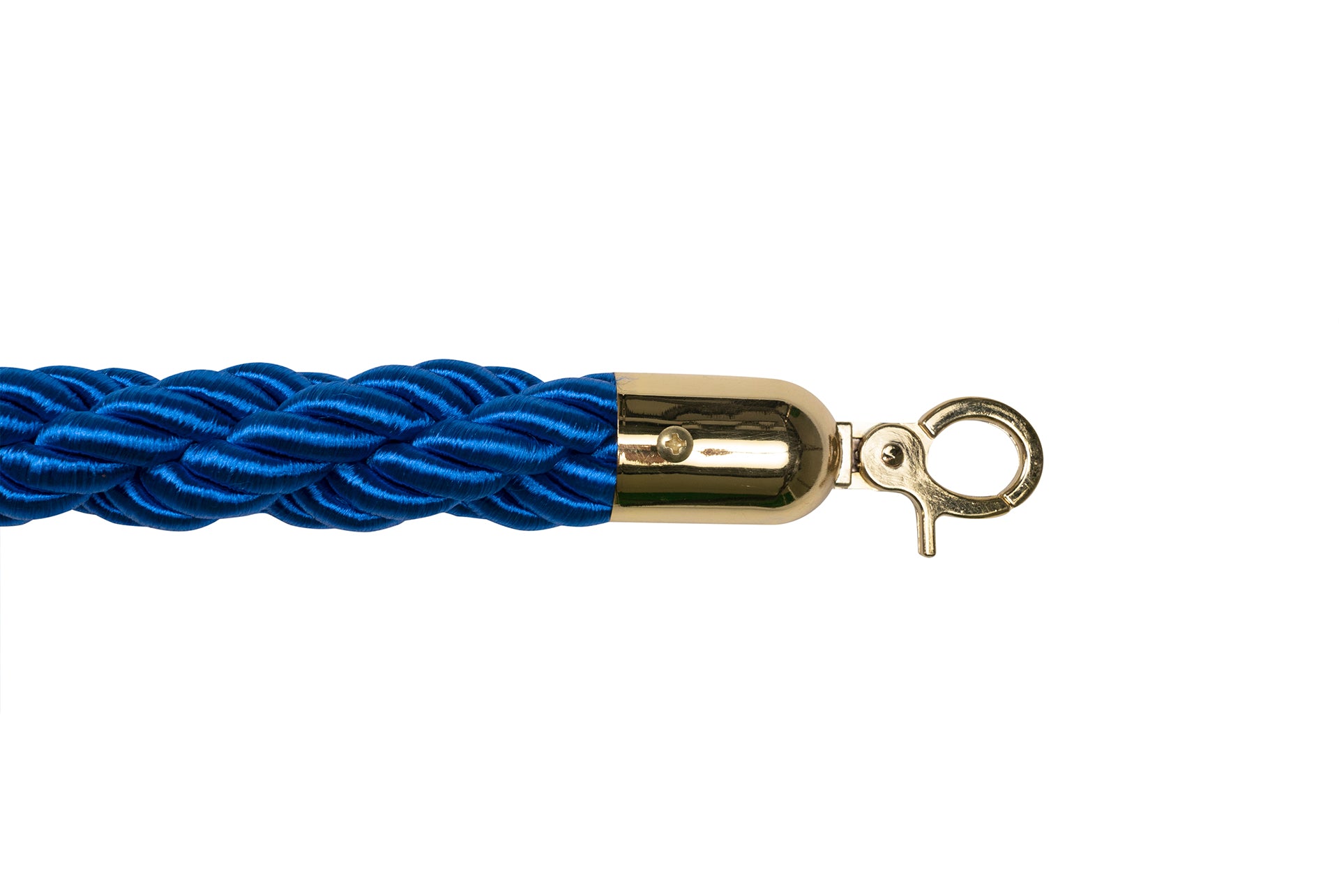 Gedrehtes Absperrseil | Blau - Messing | Rote Teppiche