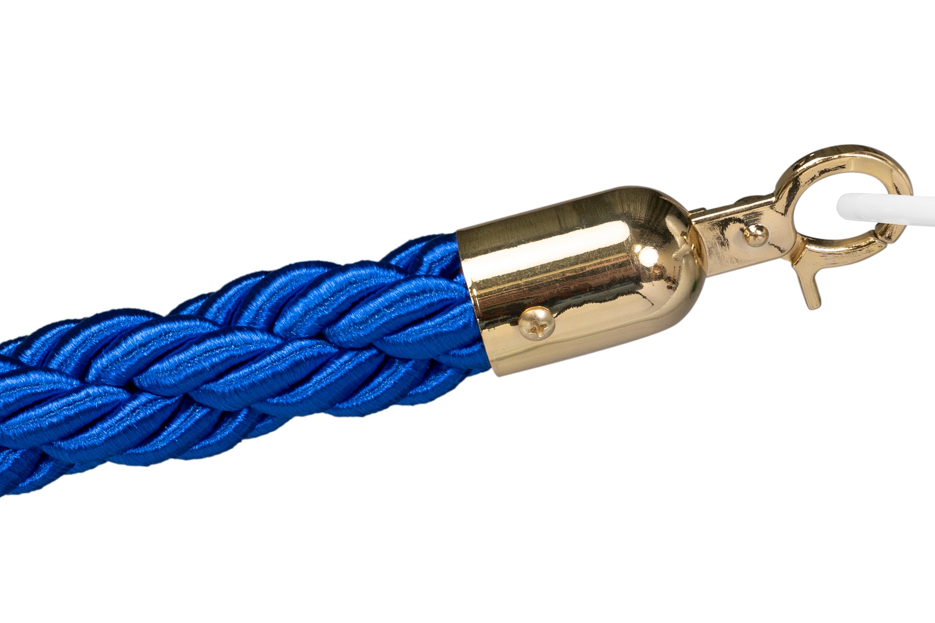 Gedrehtes Absperrseil | Blau - Messing | Rote Teppiche