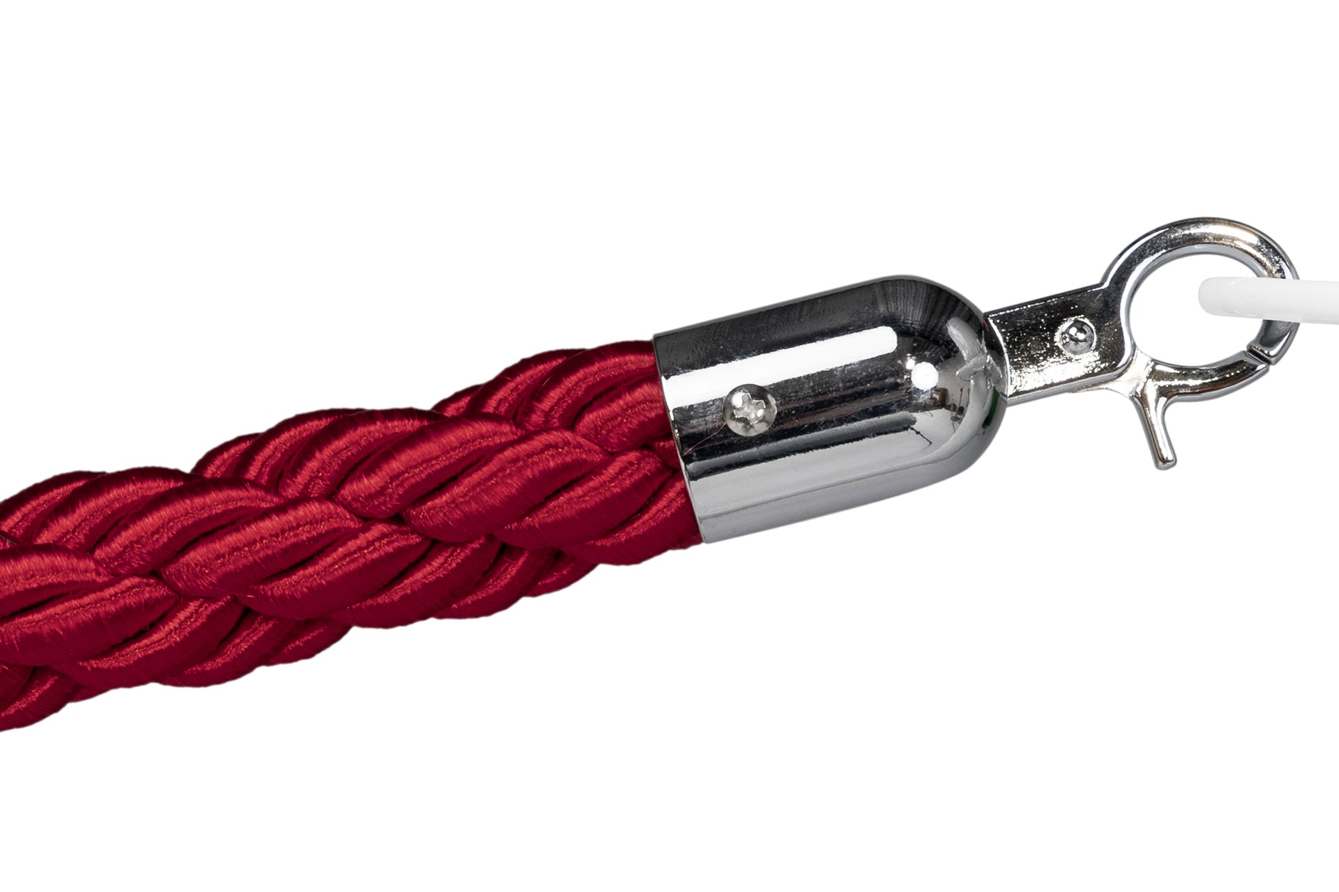 Gedrehtes Absperrseil | Bordeaux - Chrom | Rote Teppiche