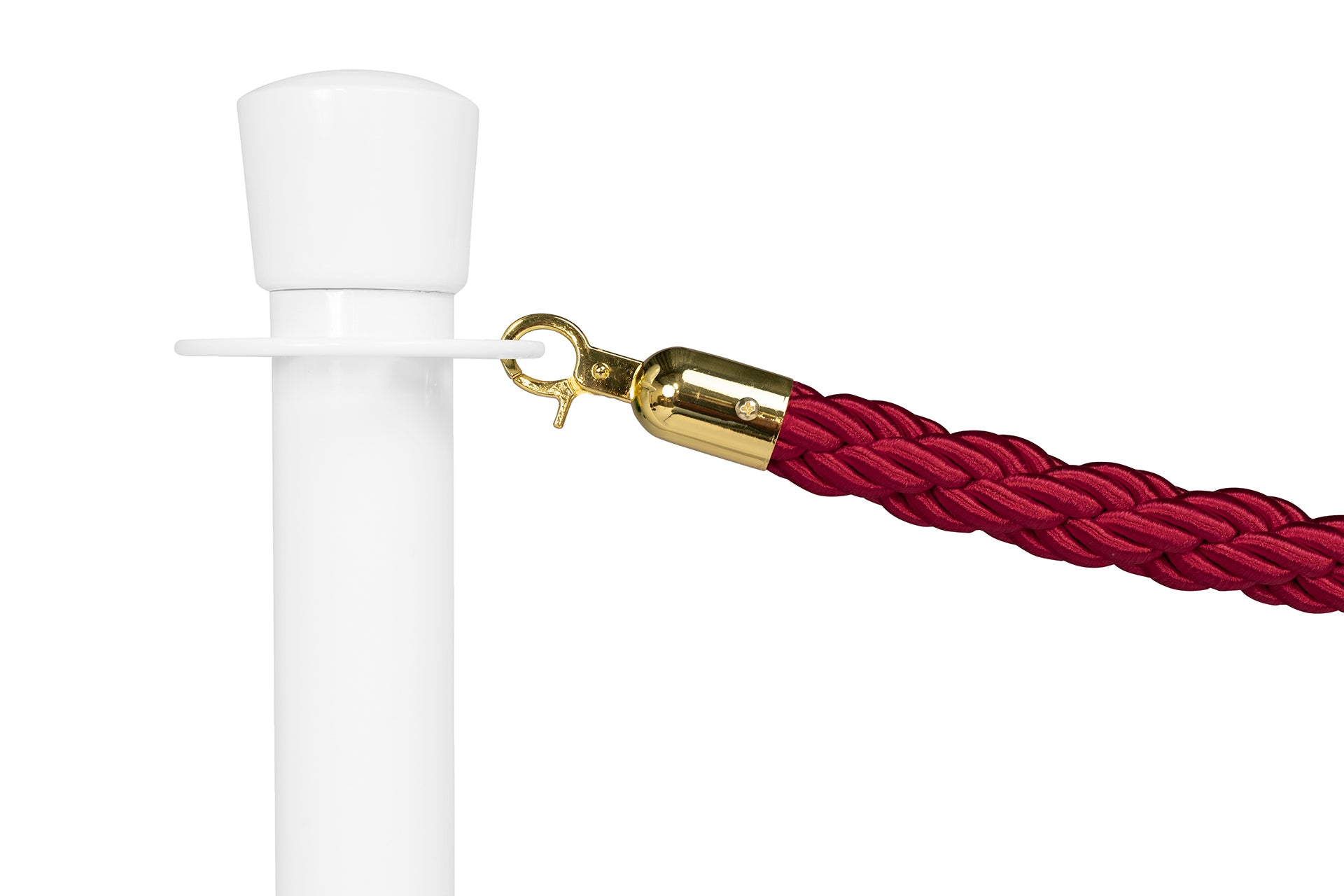 Gedrehtes Absperrseil | Bordeaux - Messing | Rote Teppiche