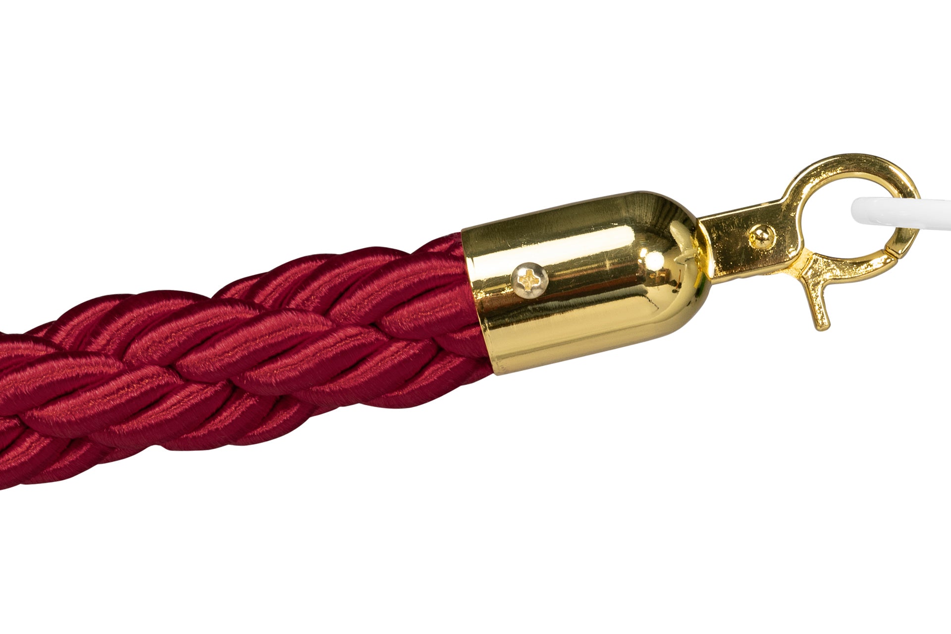 Gedrehtes Absperrseil | Bordeaux - Messing | Rote Teppiche