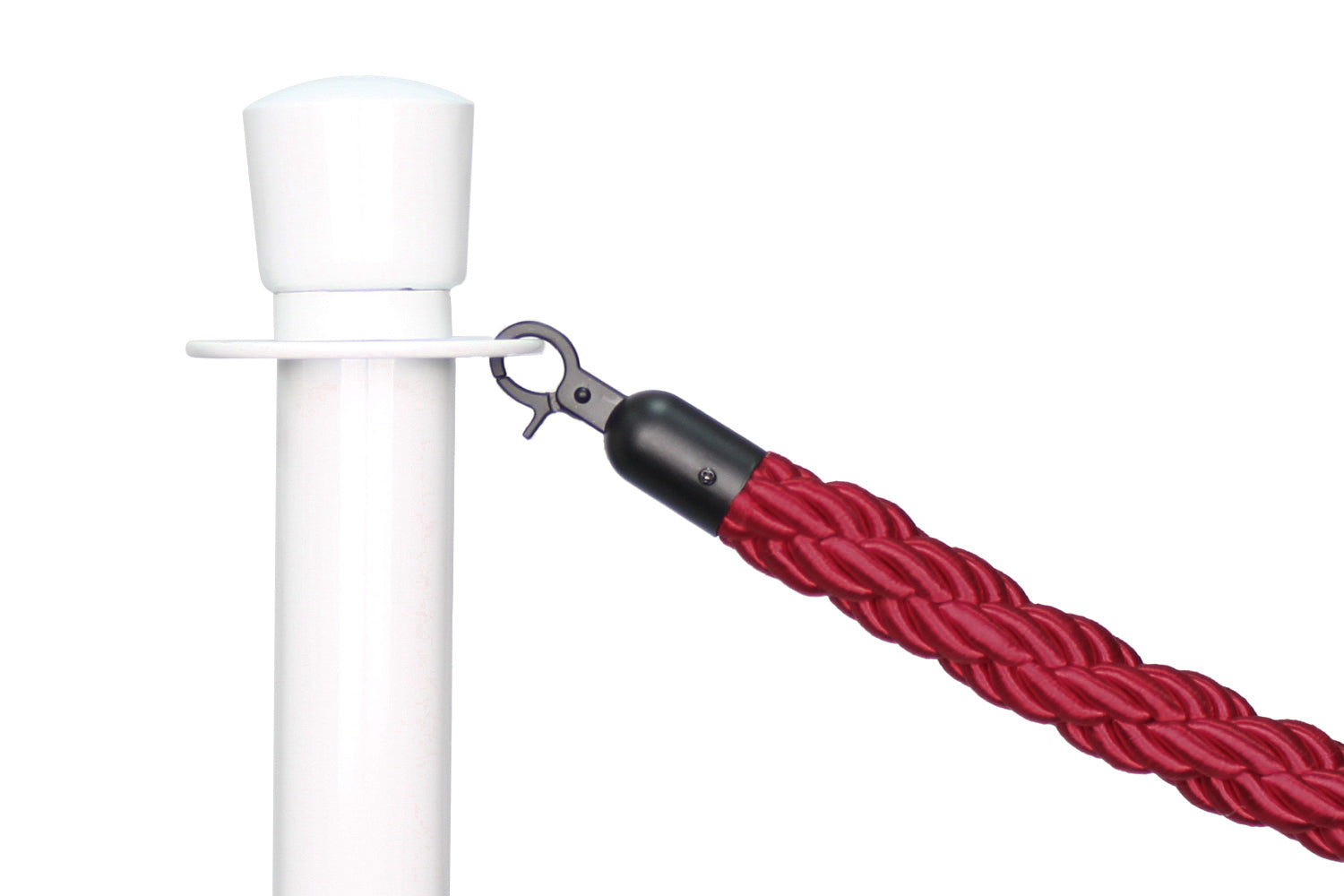 Gedrehtes Absperrseil | Bordeaux - Schwarz | Rote Teppiche