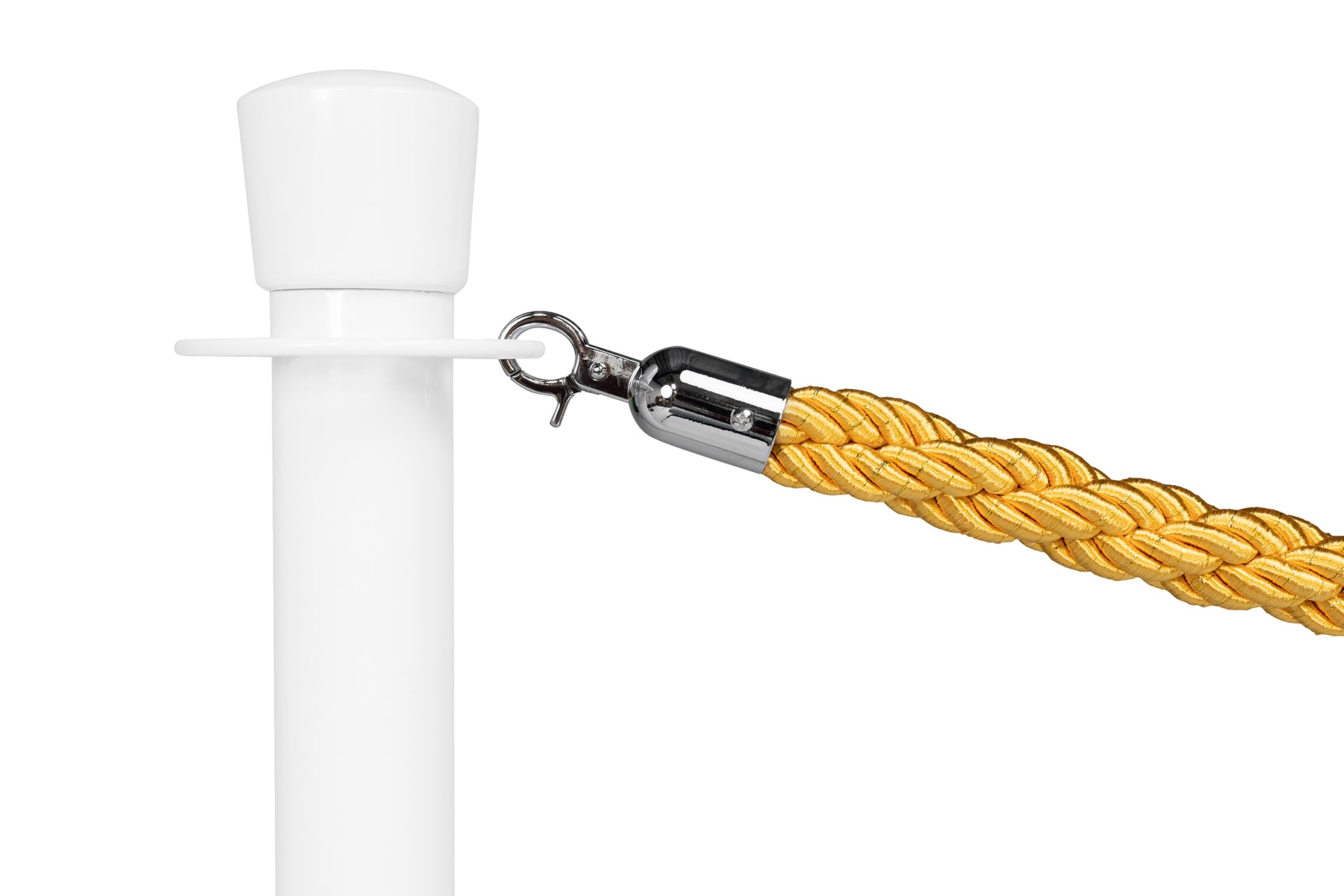 Gedrehtes Absperrseil | Gold - Chrom | Rote Teppiche