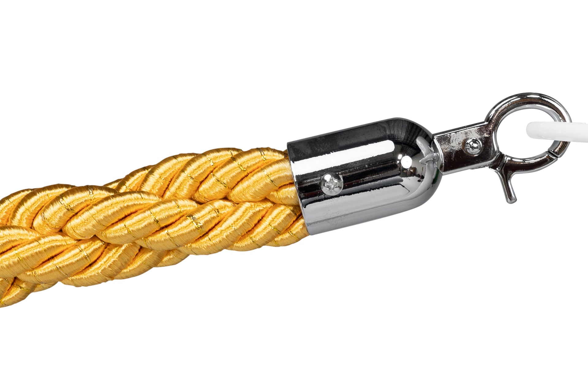 Gedrehtes Absperrseil | Gold - Chrom | Rote Teppiche