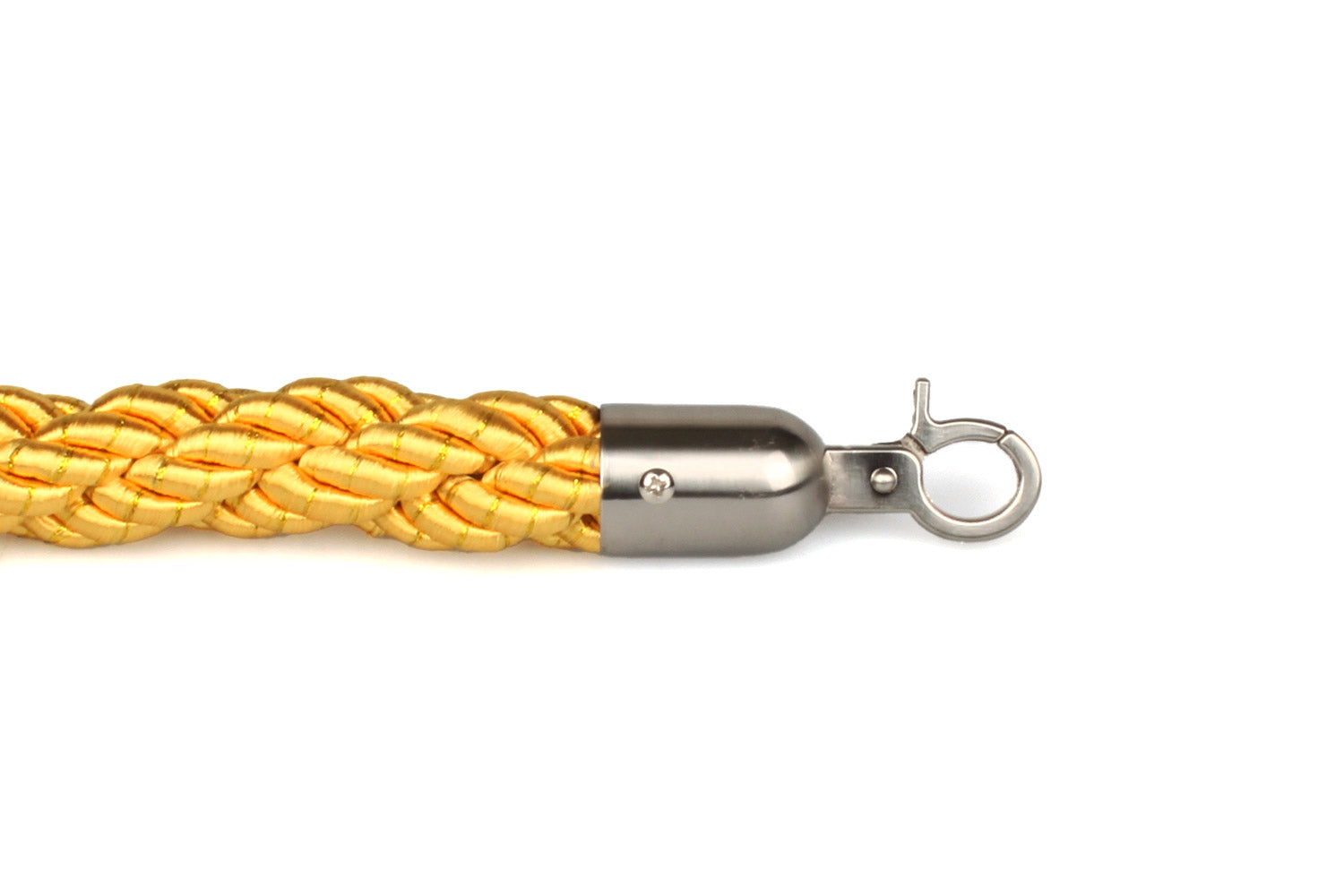 Gedrehtes Absperrseil | Gold - Gebürstet Chrom | Rote Teppiche