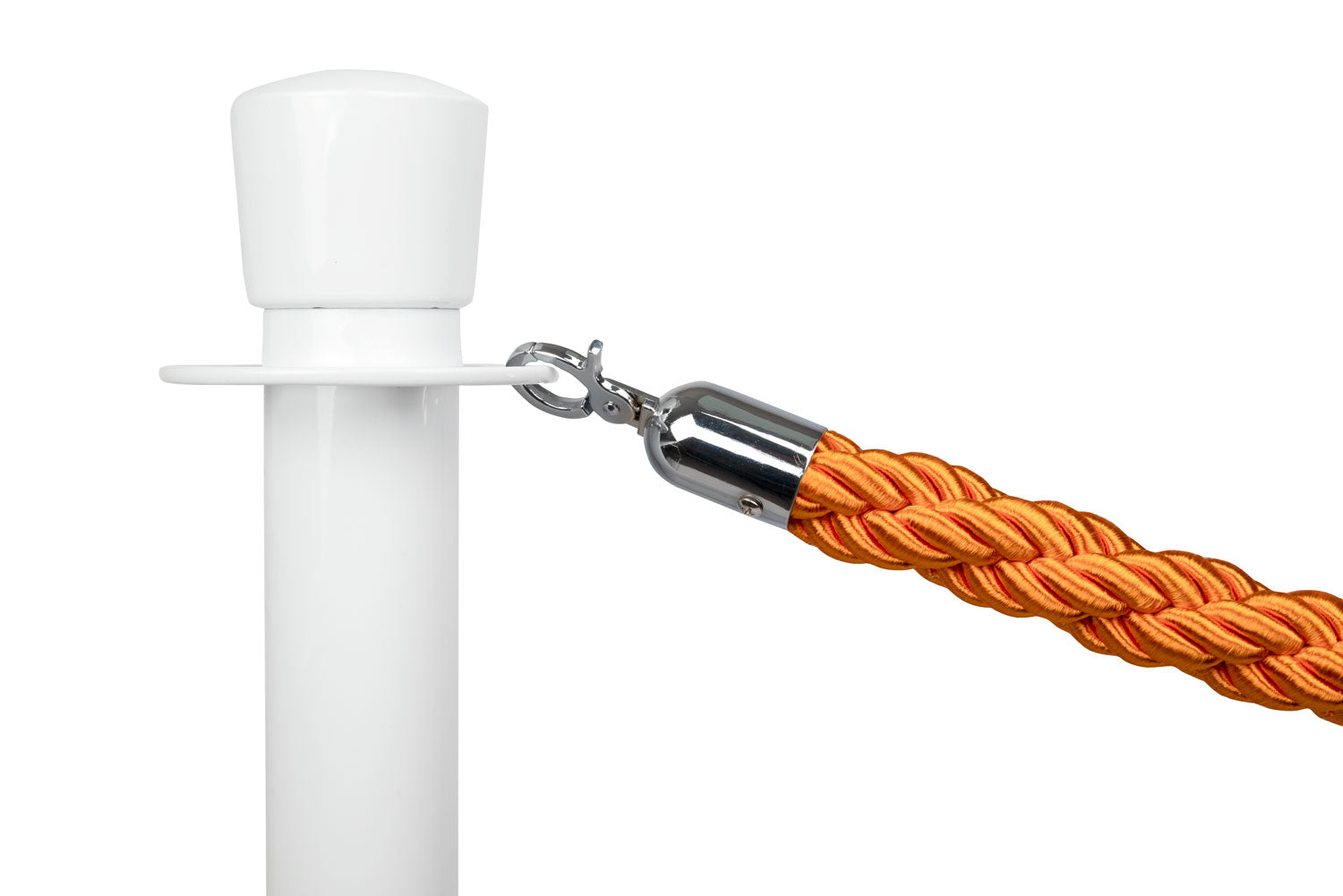 Gedrehtes Absperrseil | Orange - Chrom | Rote Teppiche