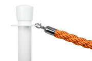 Gedrehtes Absperrseil | Orange - Chrom | Rote Teppiche