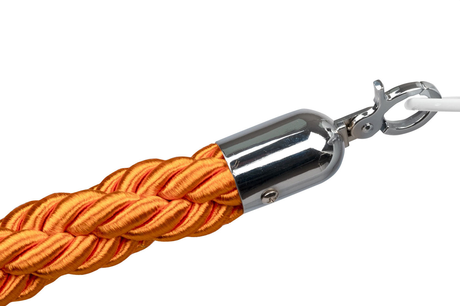 Gedrehtes Absperrseil | Orange - Chrom | Rote Teppiche