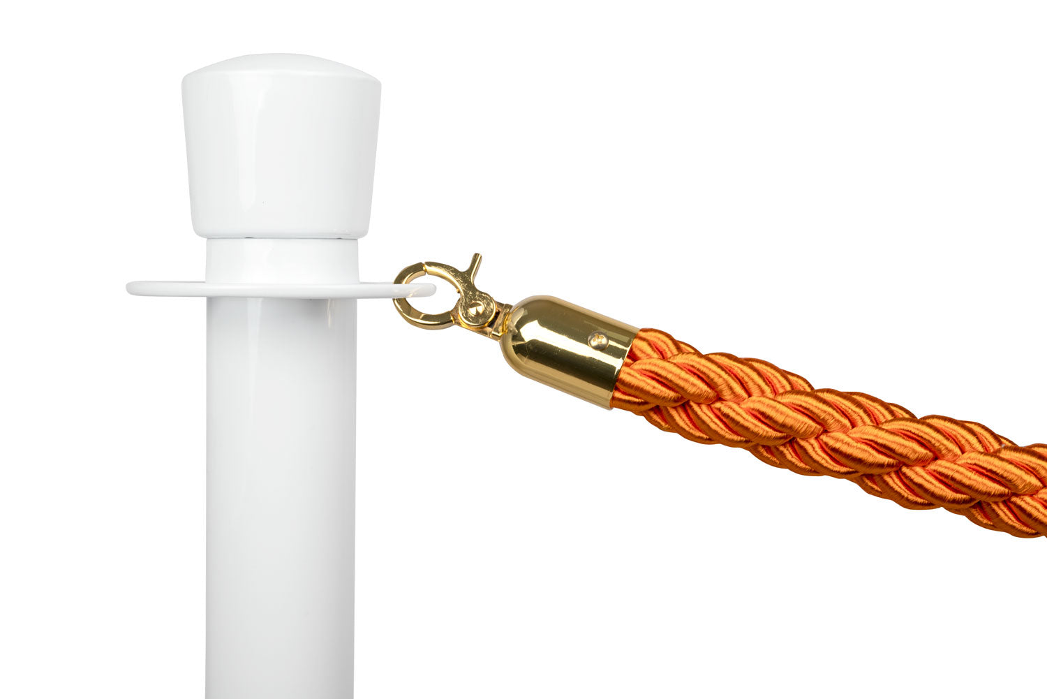 Gedrehtes Absperrseil | Orange - Messing | Rote Teppiche