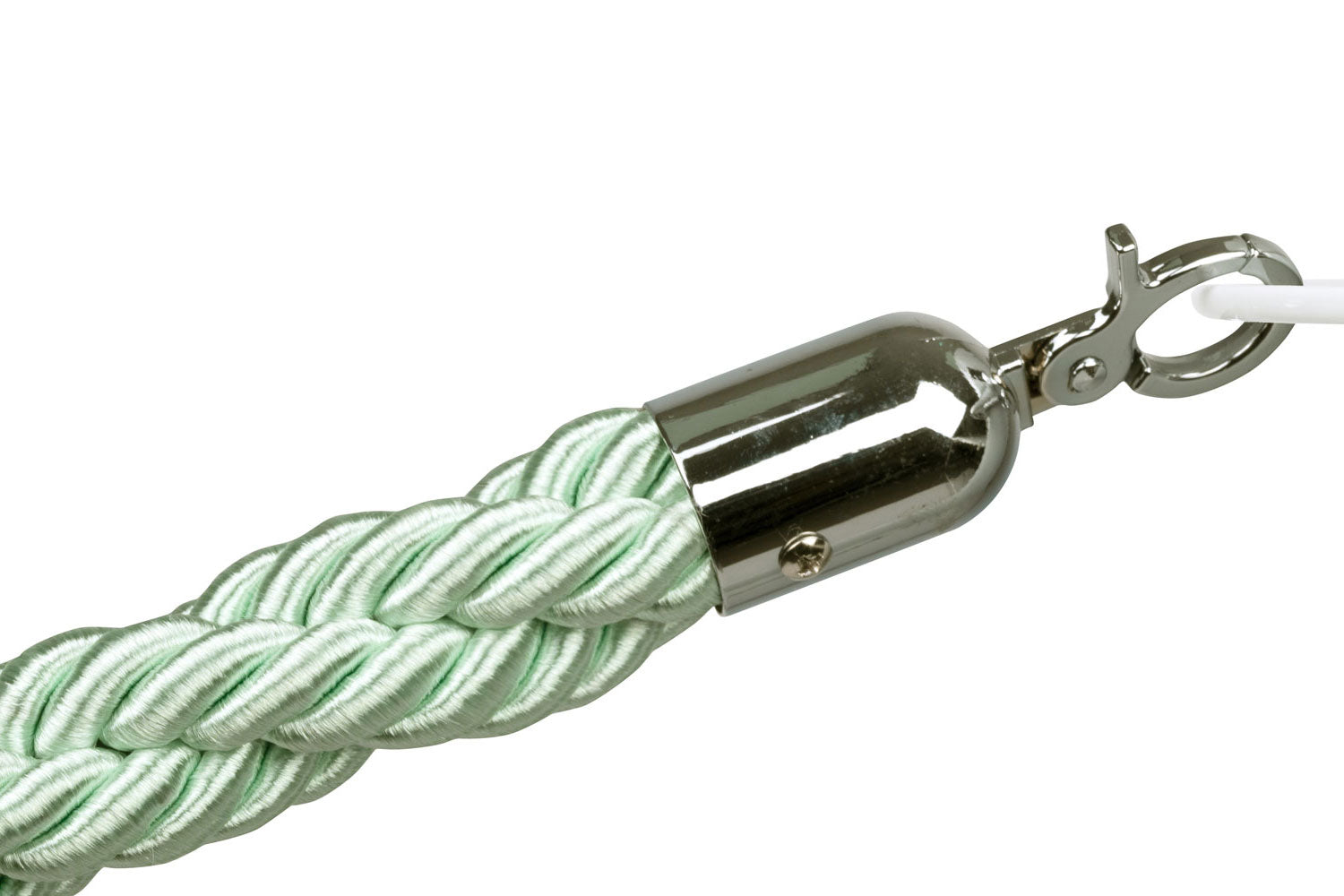 Gedrehtes Absperrseil | Pistazie - Chrom | Rote Teppiche