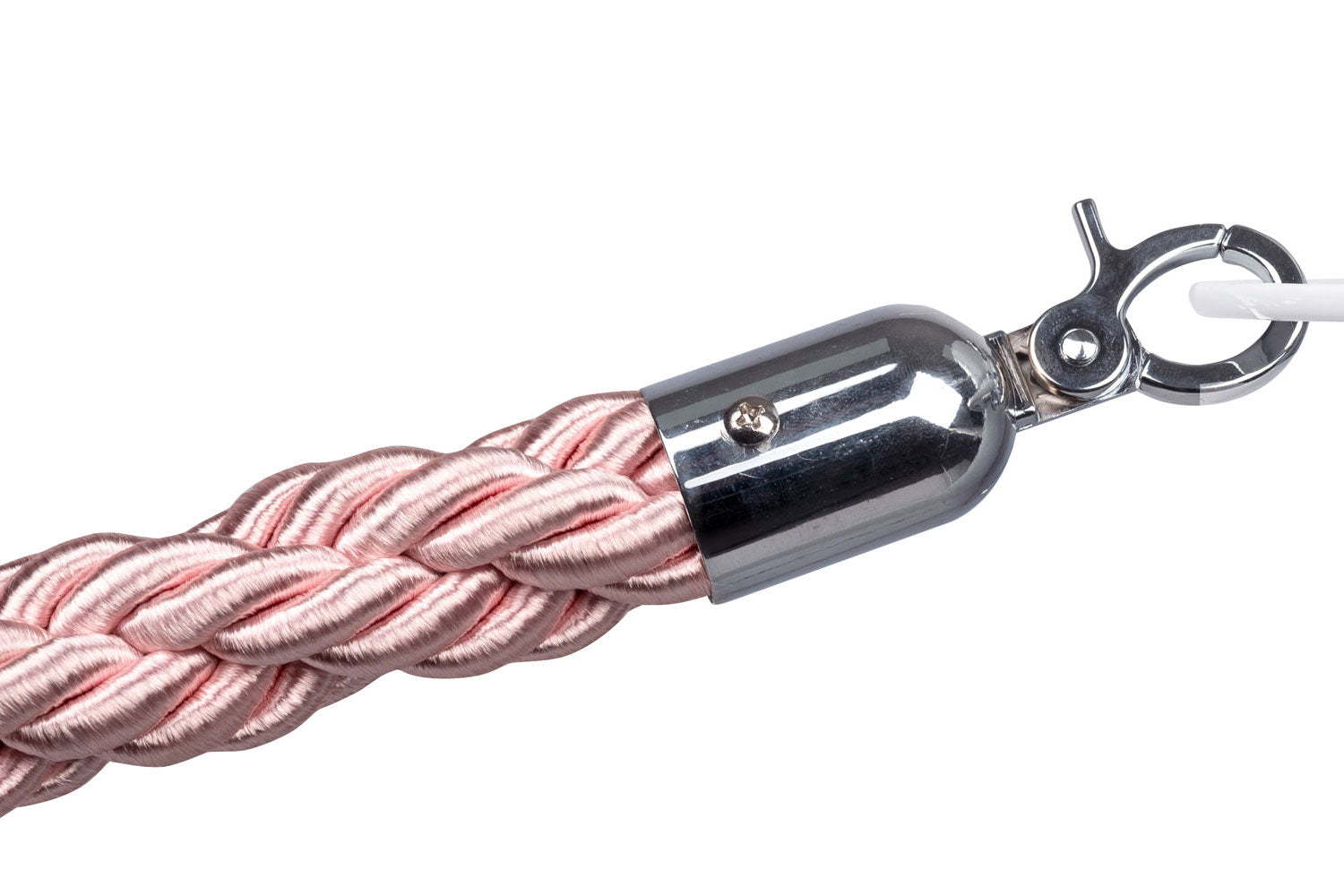 Gedrehtes Absperrseil | Rosa - Chrom | Rote Teppiche