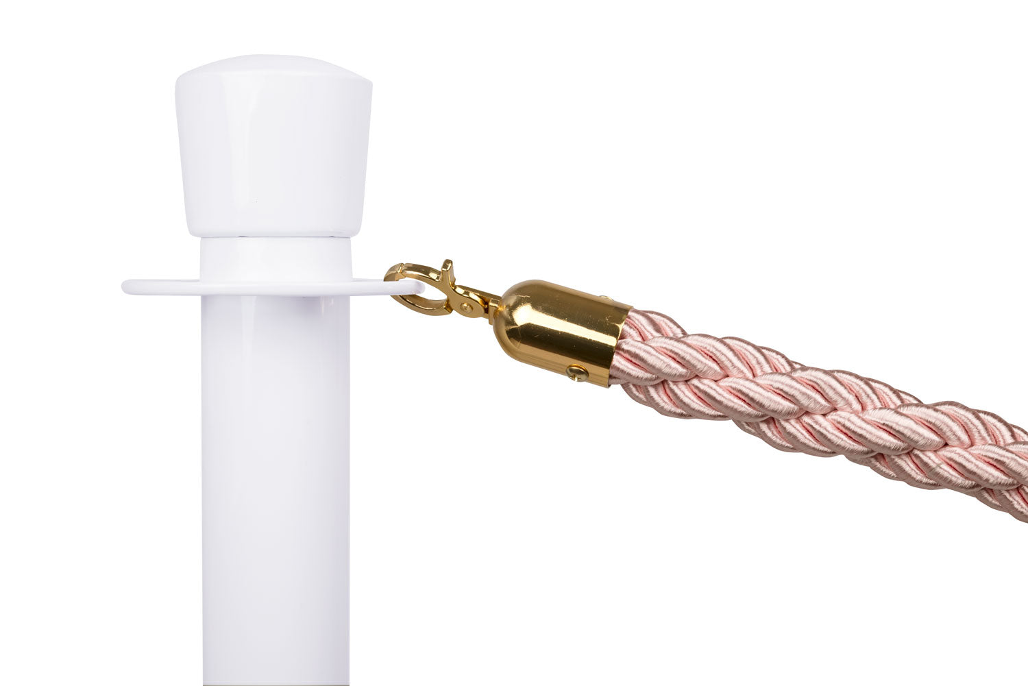 Gedrehtes Absperrseil | Rosa - Messing | Rote Teppiche