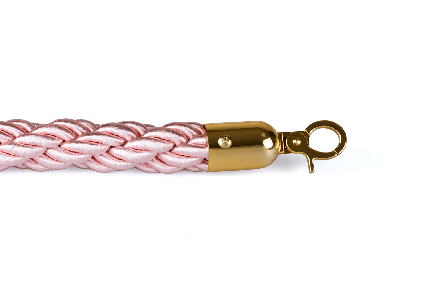Gedrehtes Absperrseil | Rosa - Messing | Rote Teppiche