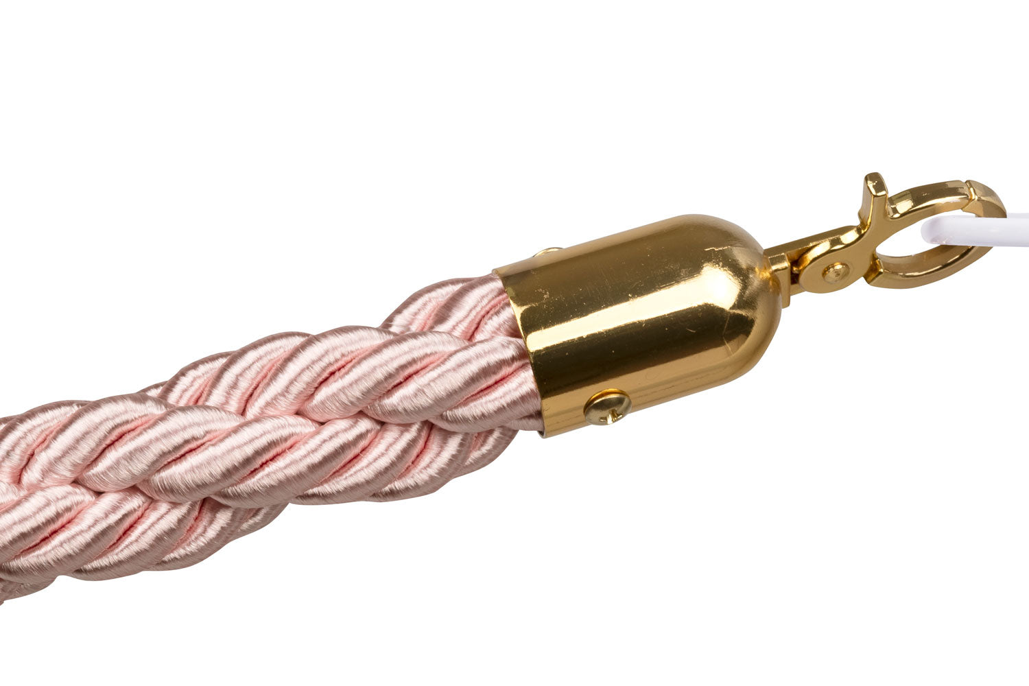 Gedrehtes Absperrseil | Rosa - Messing | Rote Teppiche