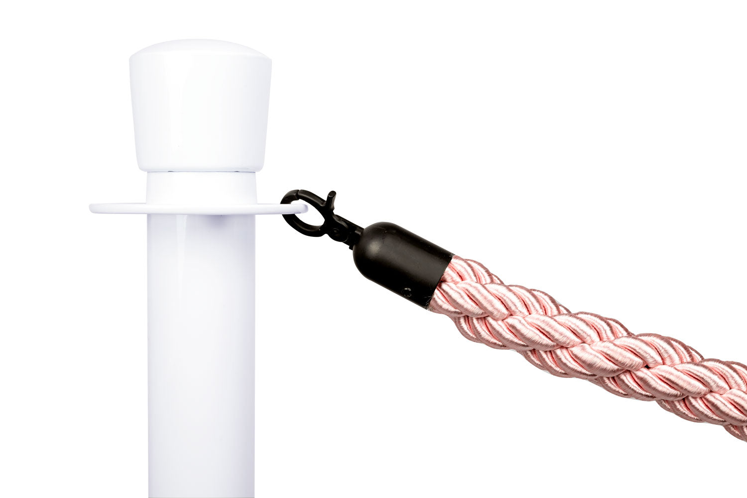 Gedrehtes Absperrseil | Rosa - Schwarz | Rote Teppiche