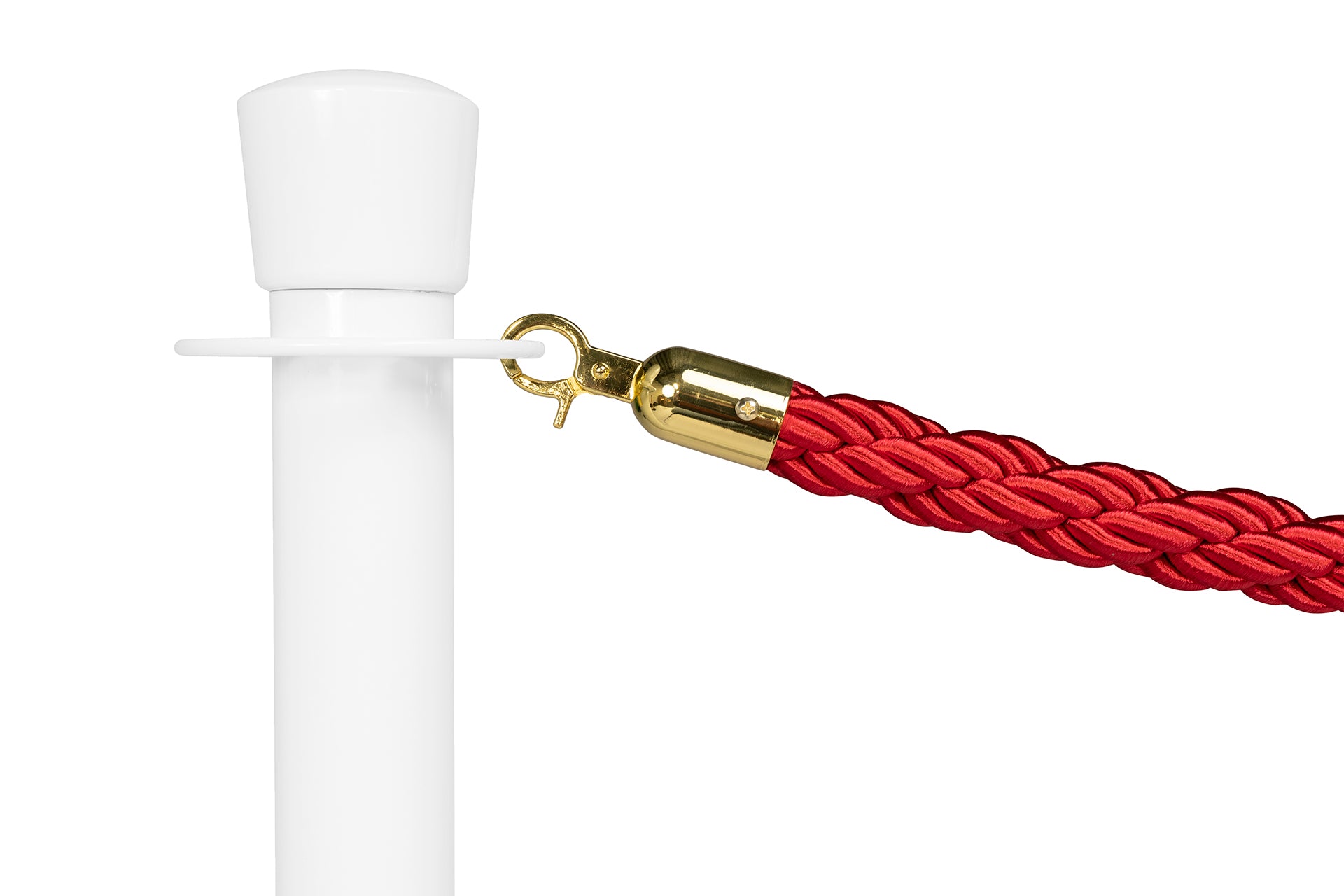 Gedrehtes Absperrseil | Rot - Messing | Rote Teppiche