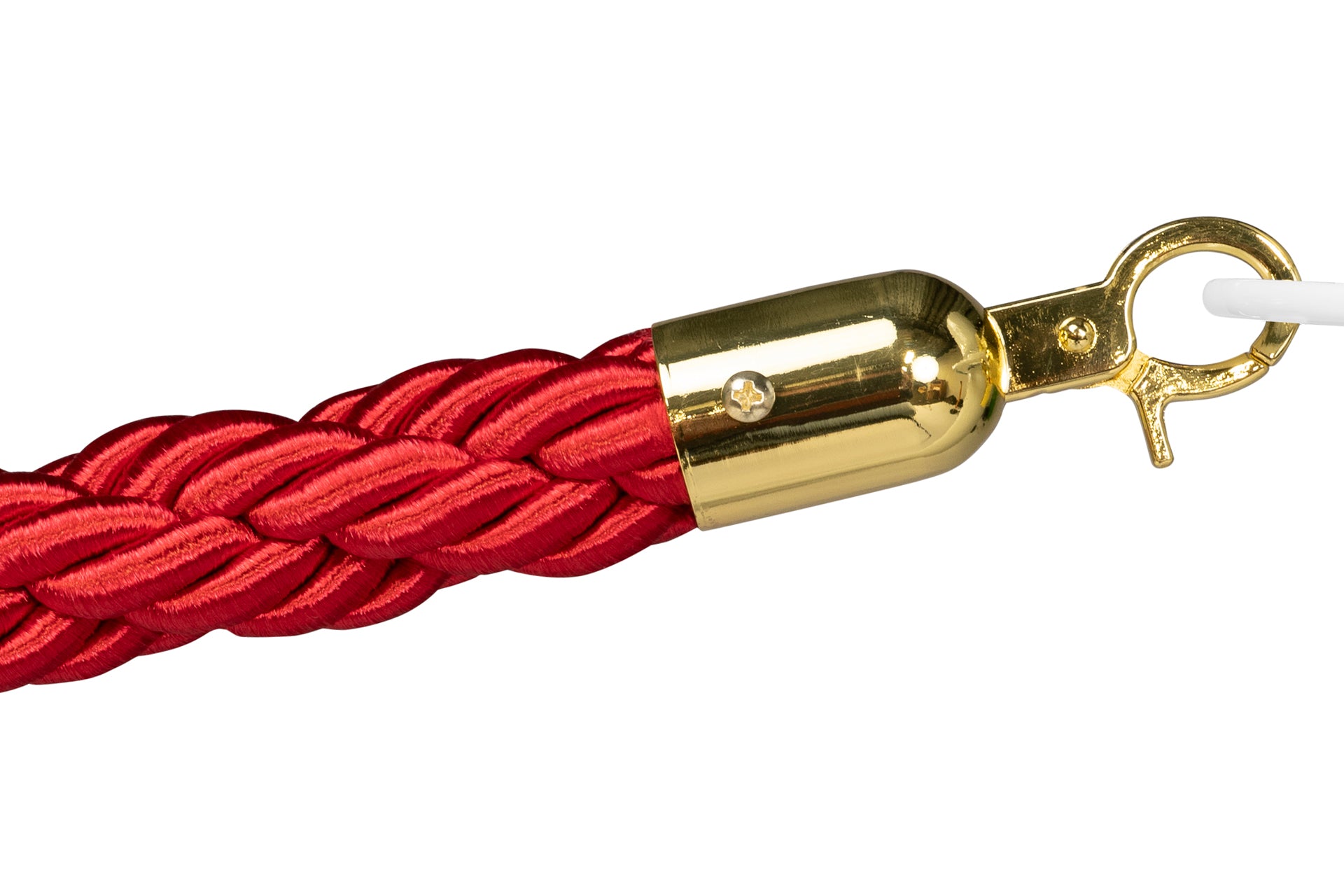 Gedrehtes Absperrseil | Rot - Messing | Rote Teppiche